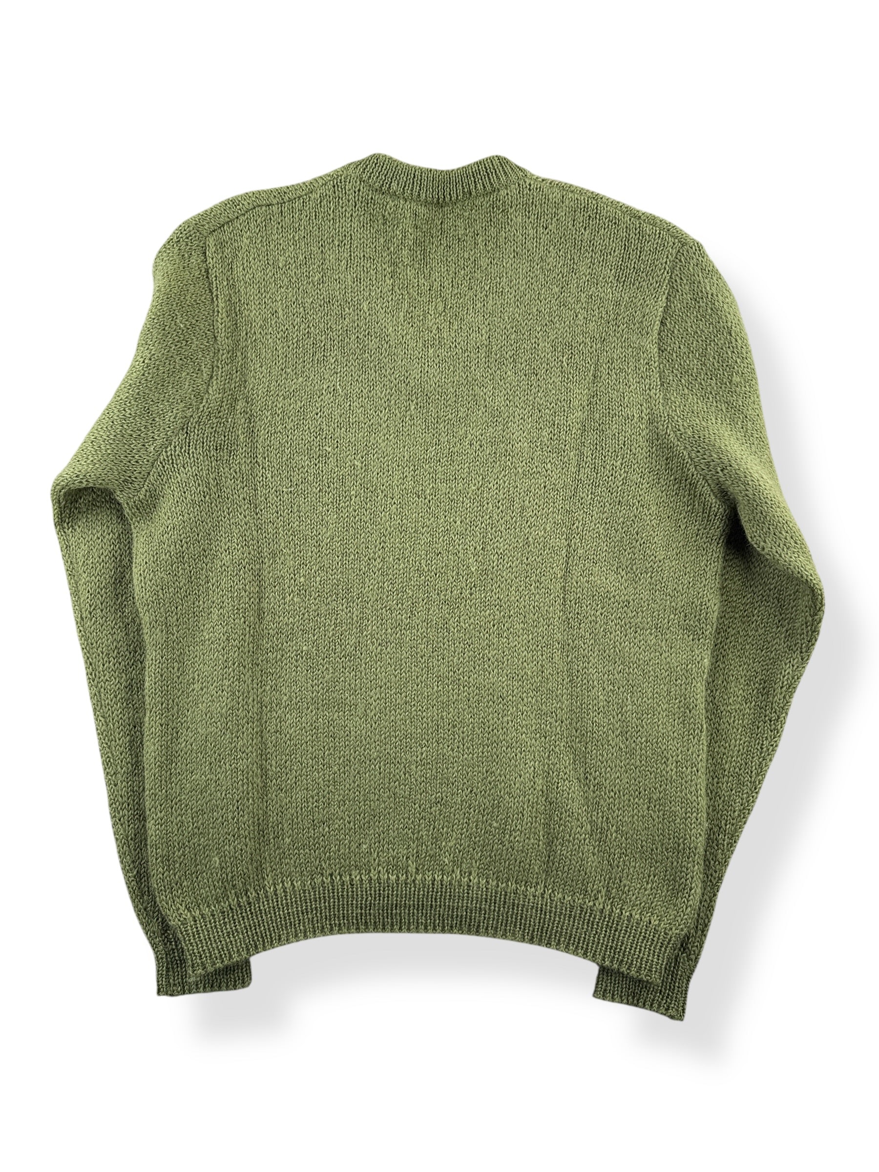 Back of Vintage Jantzen Green Wool Sweater SZ 40