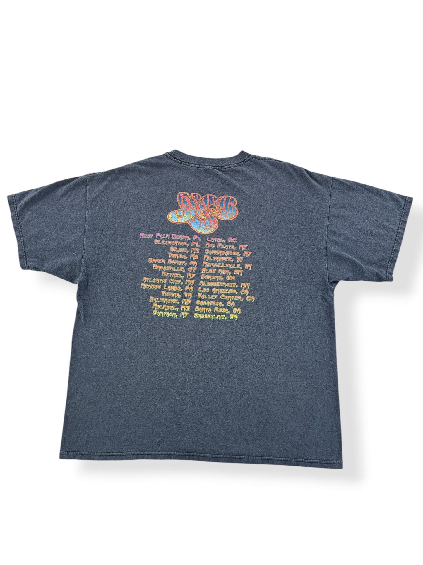 Back of Vintage Yes Tour Tee SZ XXL