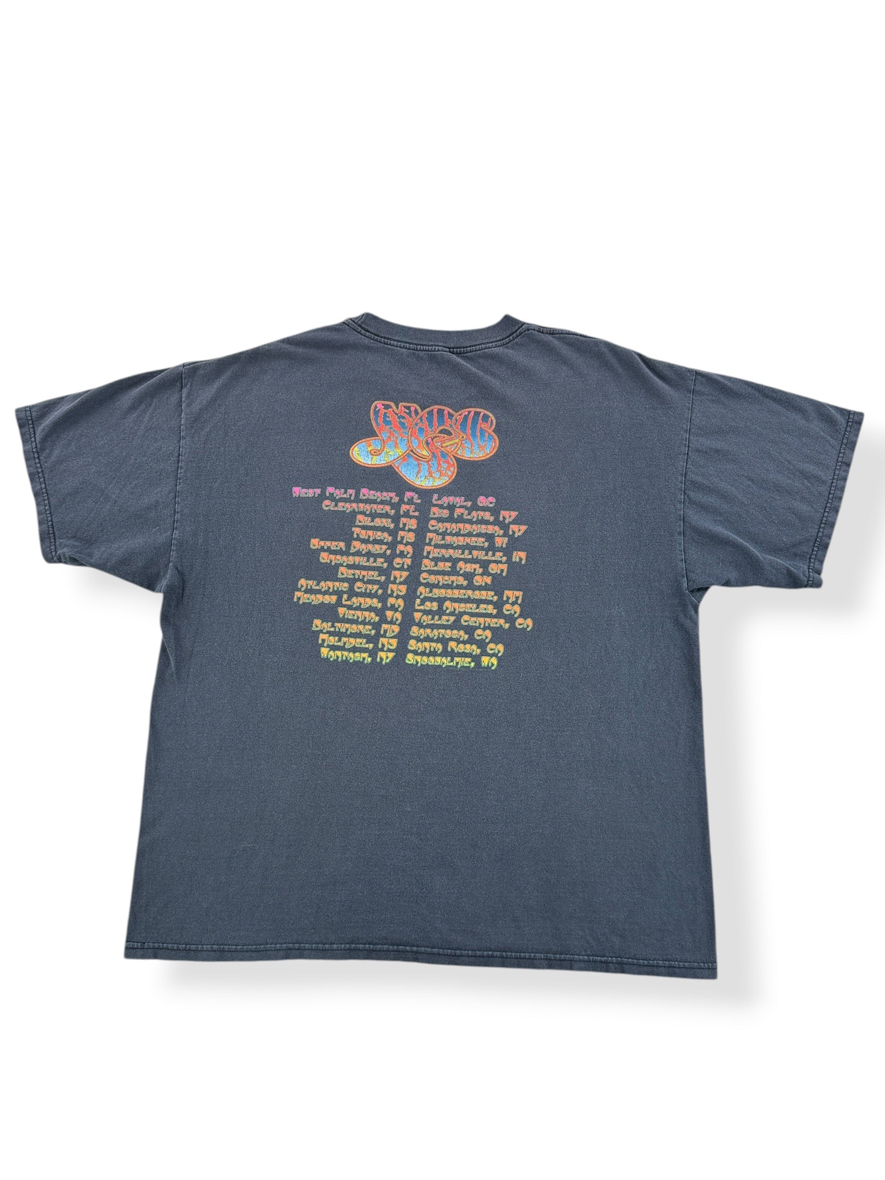 Back of Vintage Yes Tour Tee SZ XXL