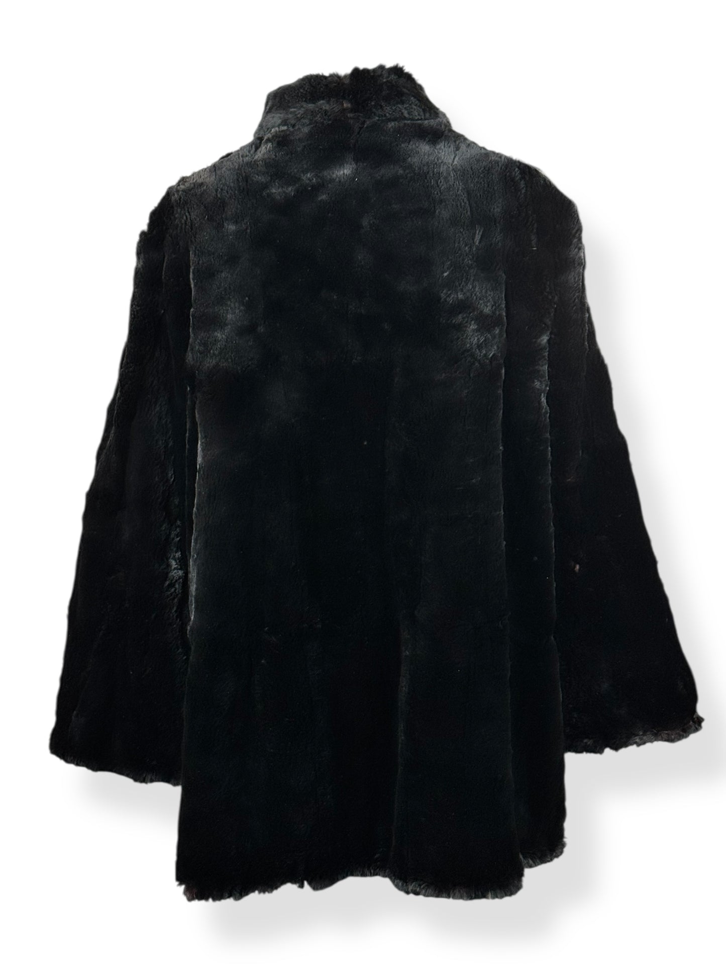 Back of 1940s Black Mink Coat M-L