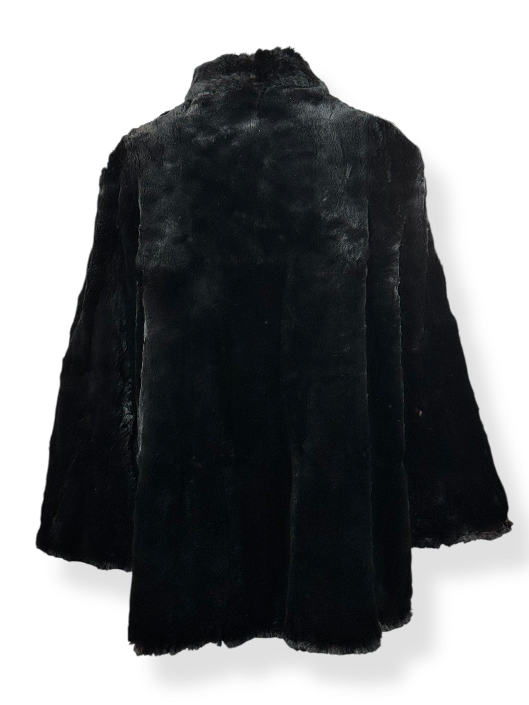 Back of 1940s Black Mink Coat M-L