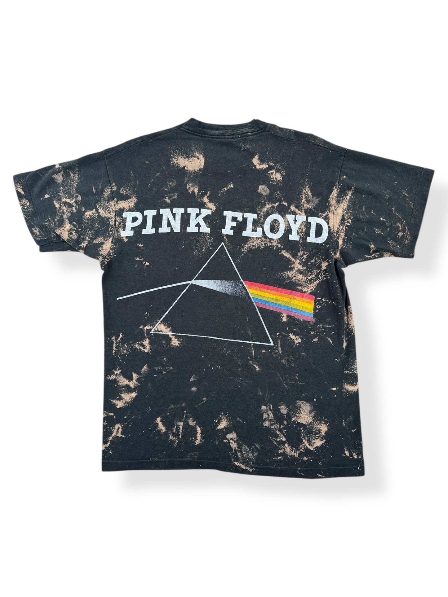 Back of Vintage 90s Pink Floyd Bleach Dye Tee SZ L (Fits M)