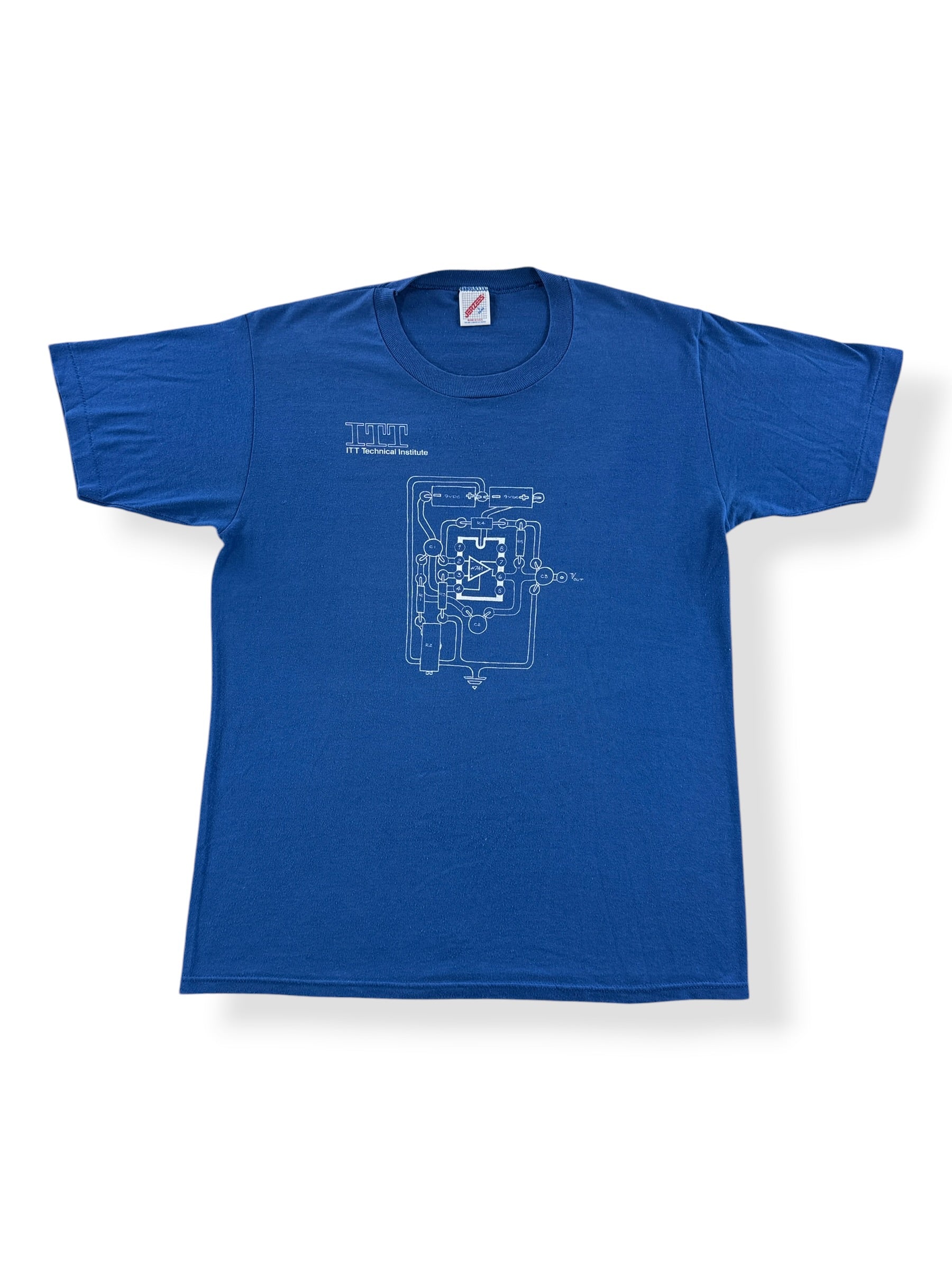 Front of Vintage ITT Diagram Tee SZ L