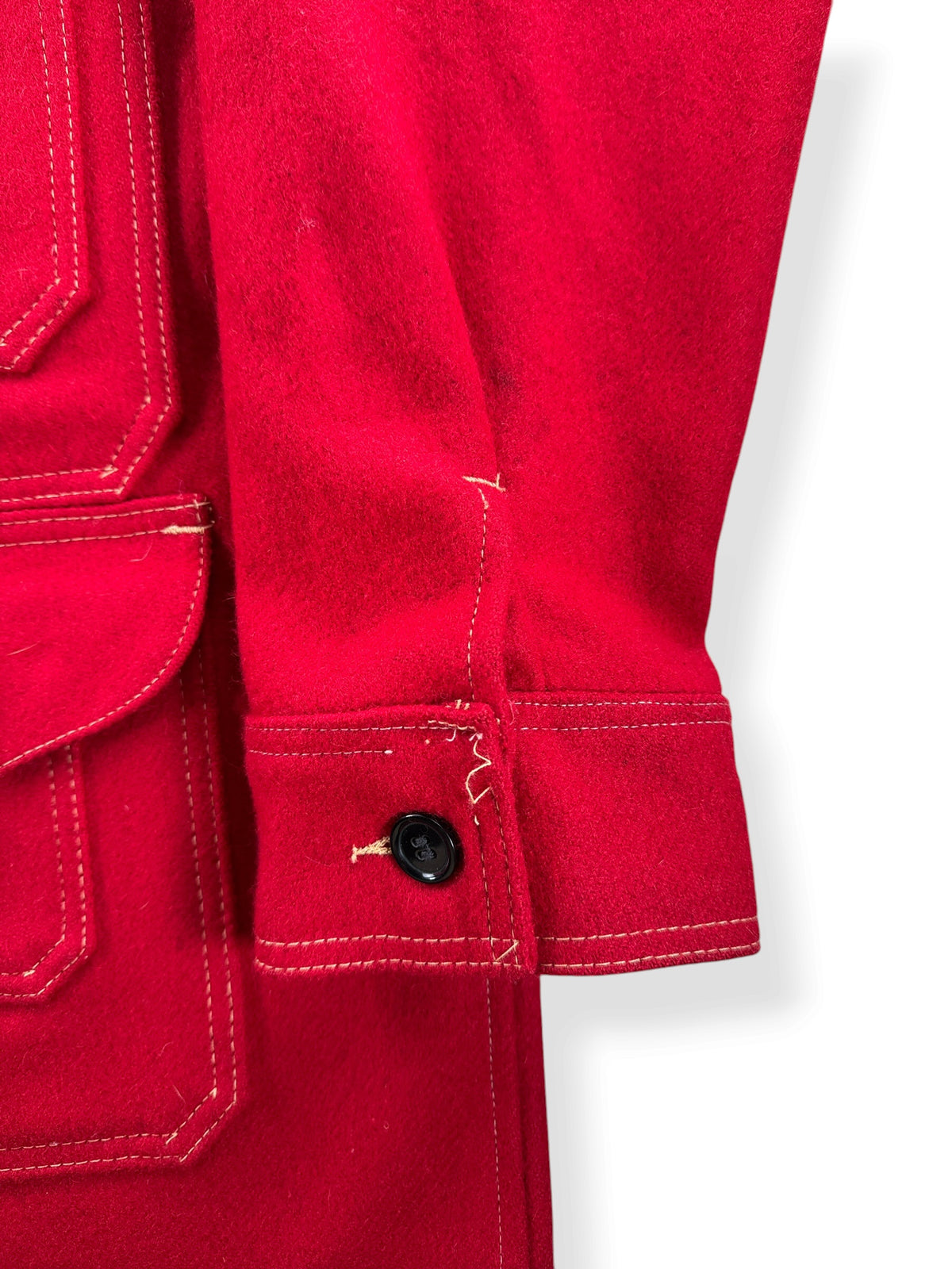 Sleeve of Filson Limited Edition 1897 Collection Scarlet Cruiser SZ L