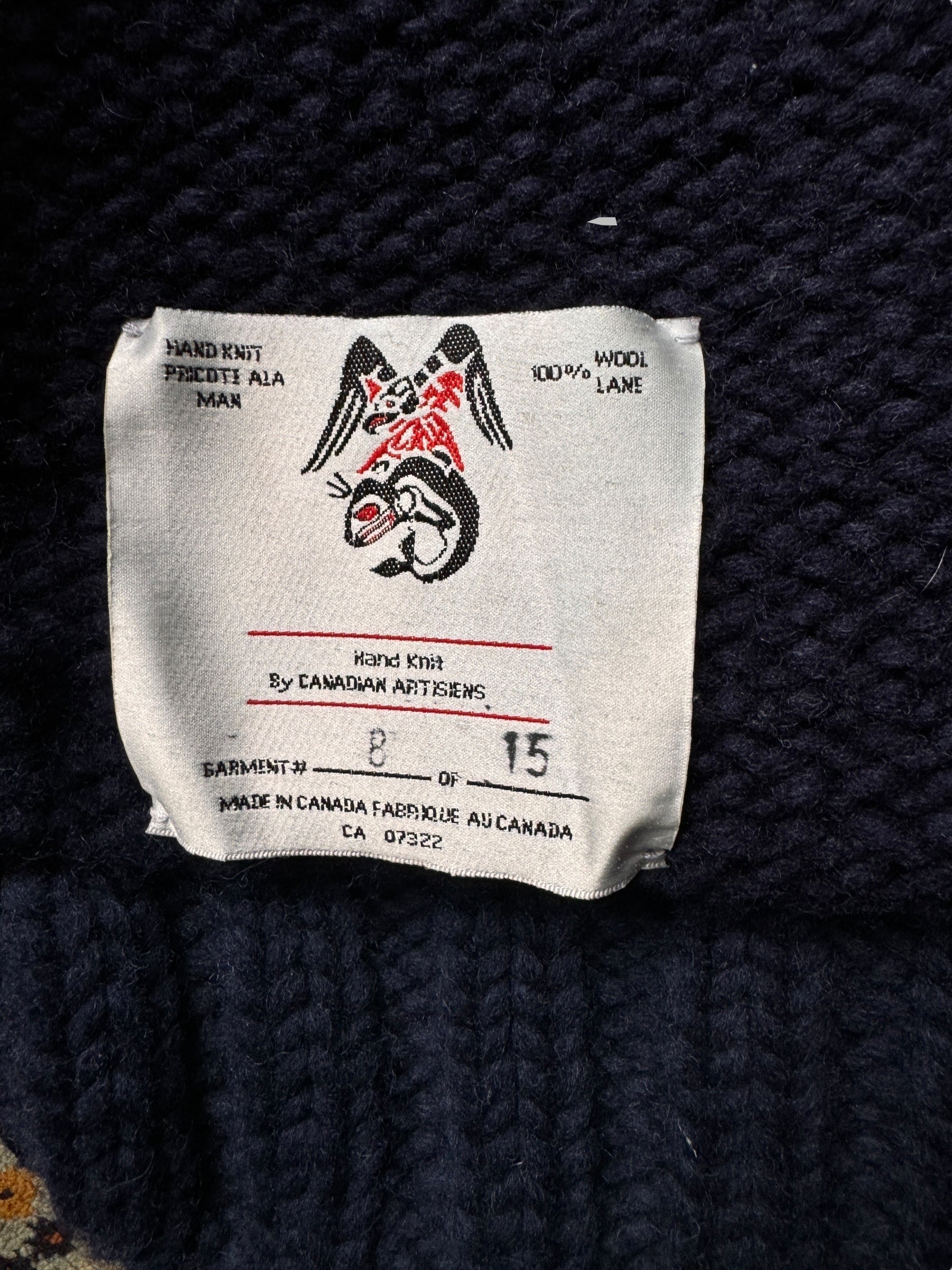 Production Tag of 2021 Filson Cowichan Style Sweater SZ M