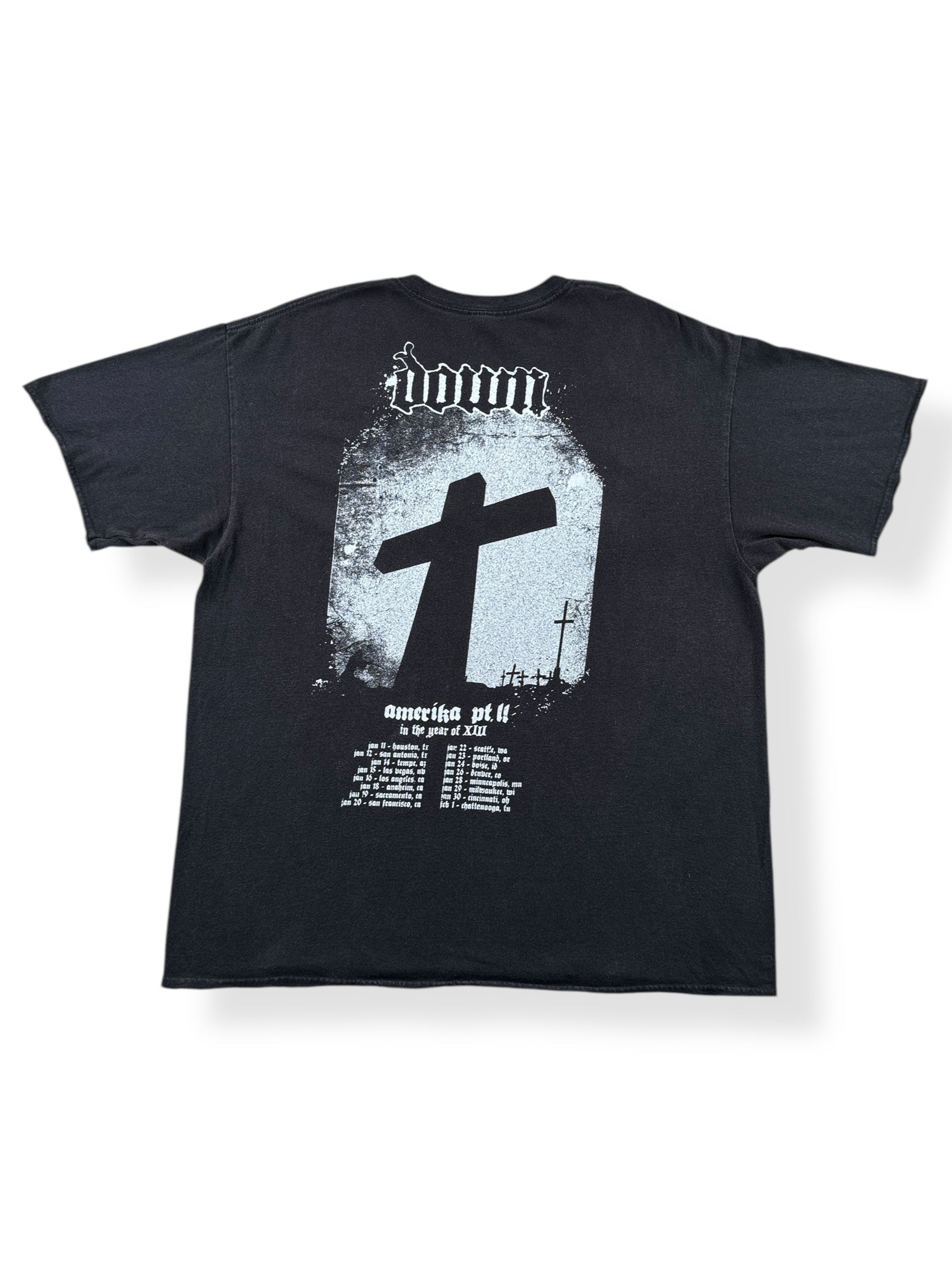 Back of Down Smoking Jesus 2007 Thrasher Tee SZ XL