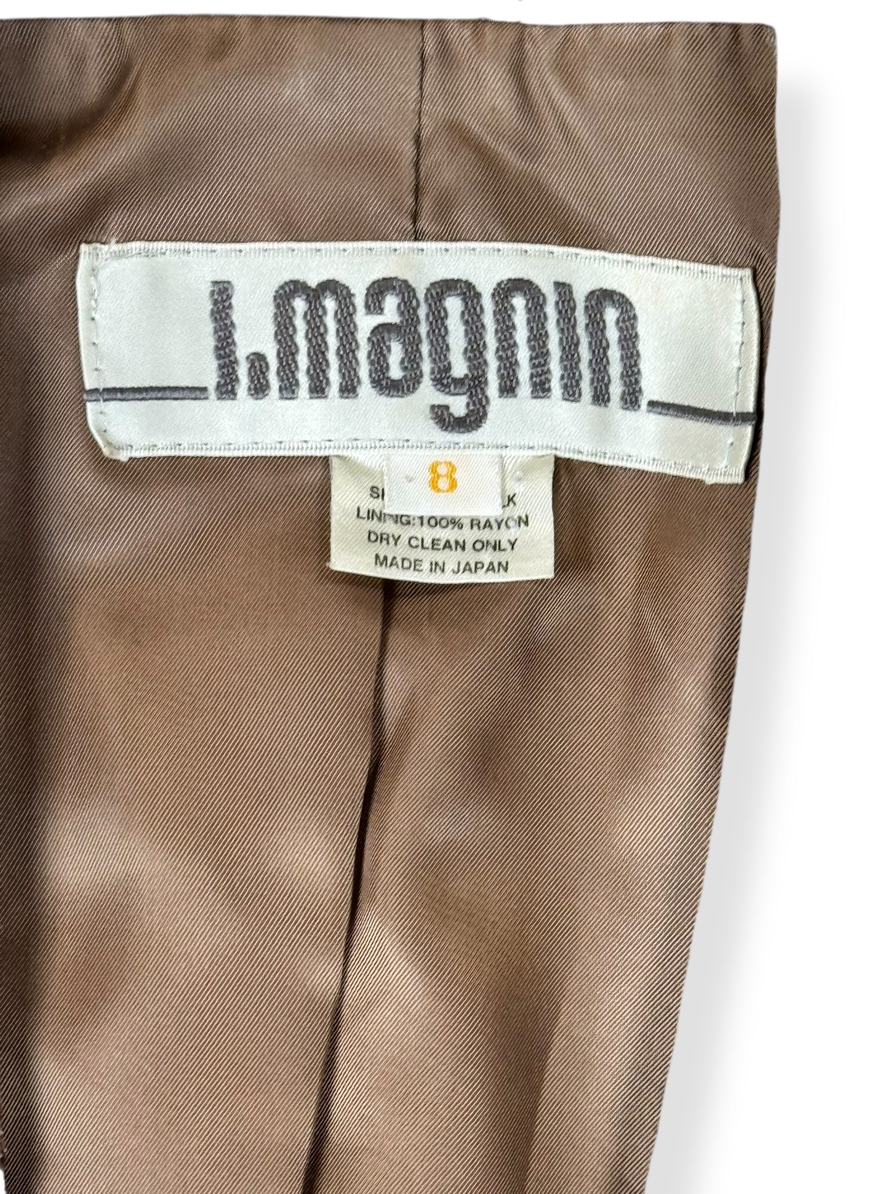 Tag of 1970s I. Magnin Silk Blazer M