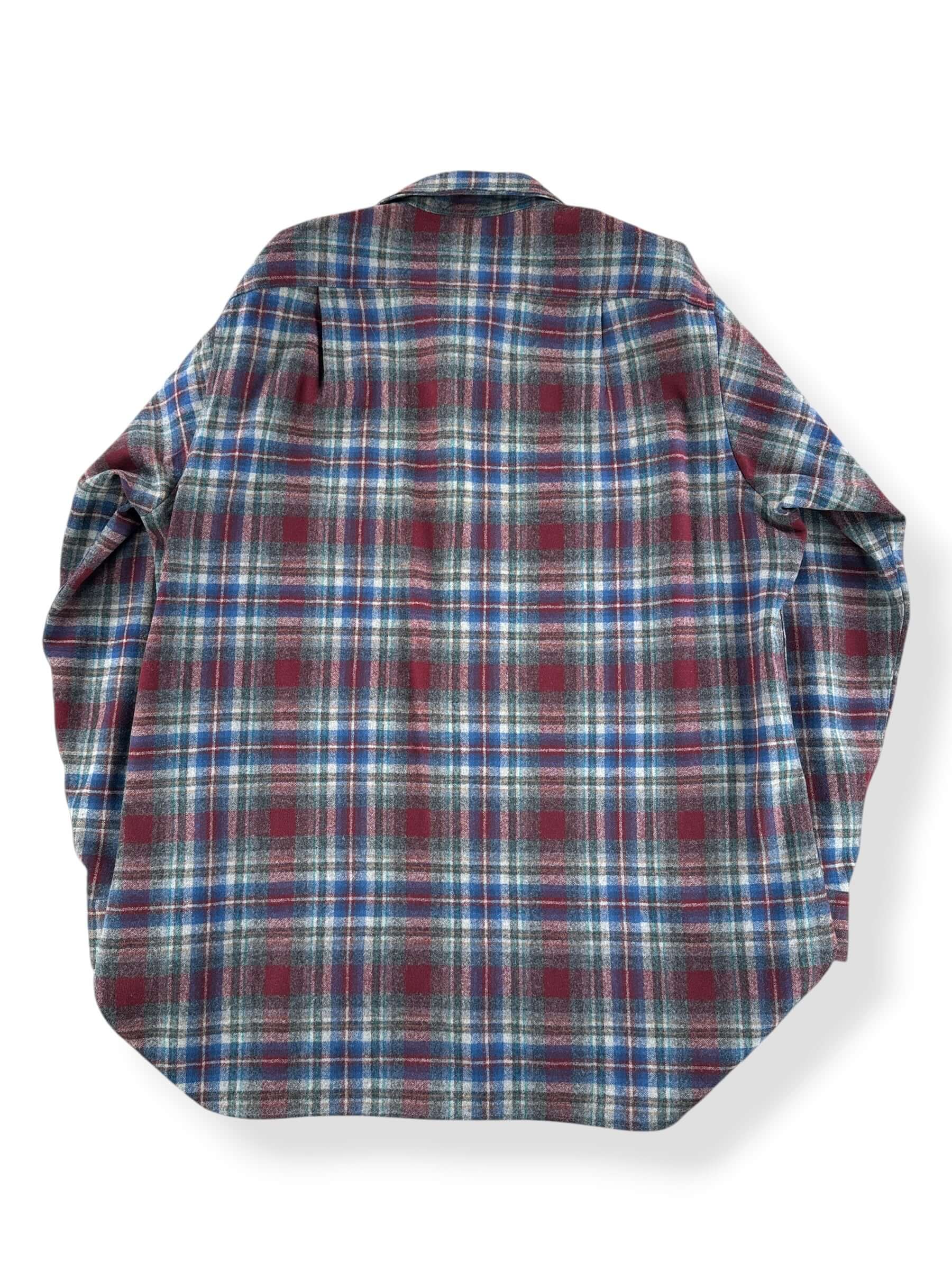 Back of Vintage Pendleton Maroon & White Flannel SZ XL