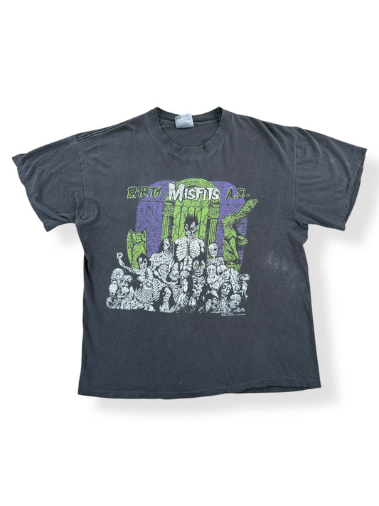 Front of Vintage 90s Era Misfits Earth AD Brockum Tee SZ L