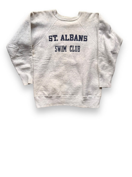 Front View of Vintage St Albans Swim Club Hanesport Crewneck SZ M | Vintage Sweatshirt Seattle