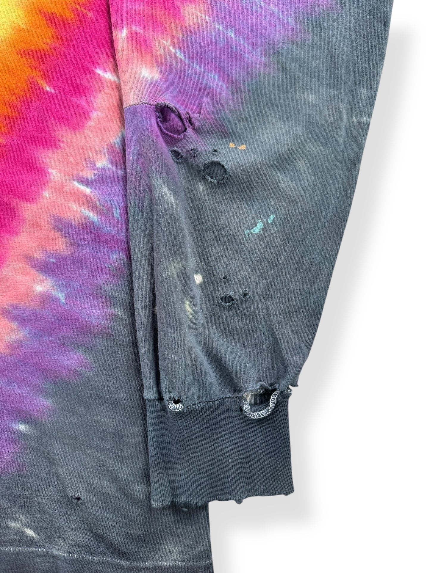Holes on Vintage Long Sleeve Tie Dye Tee SZ XL