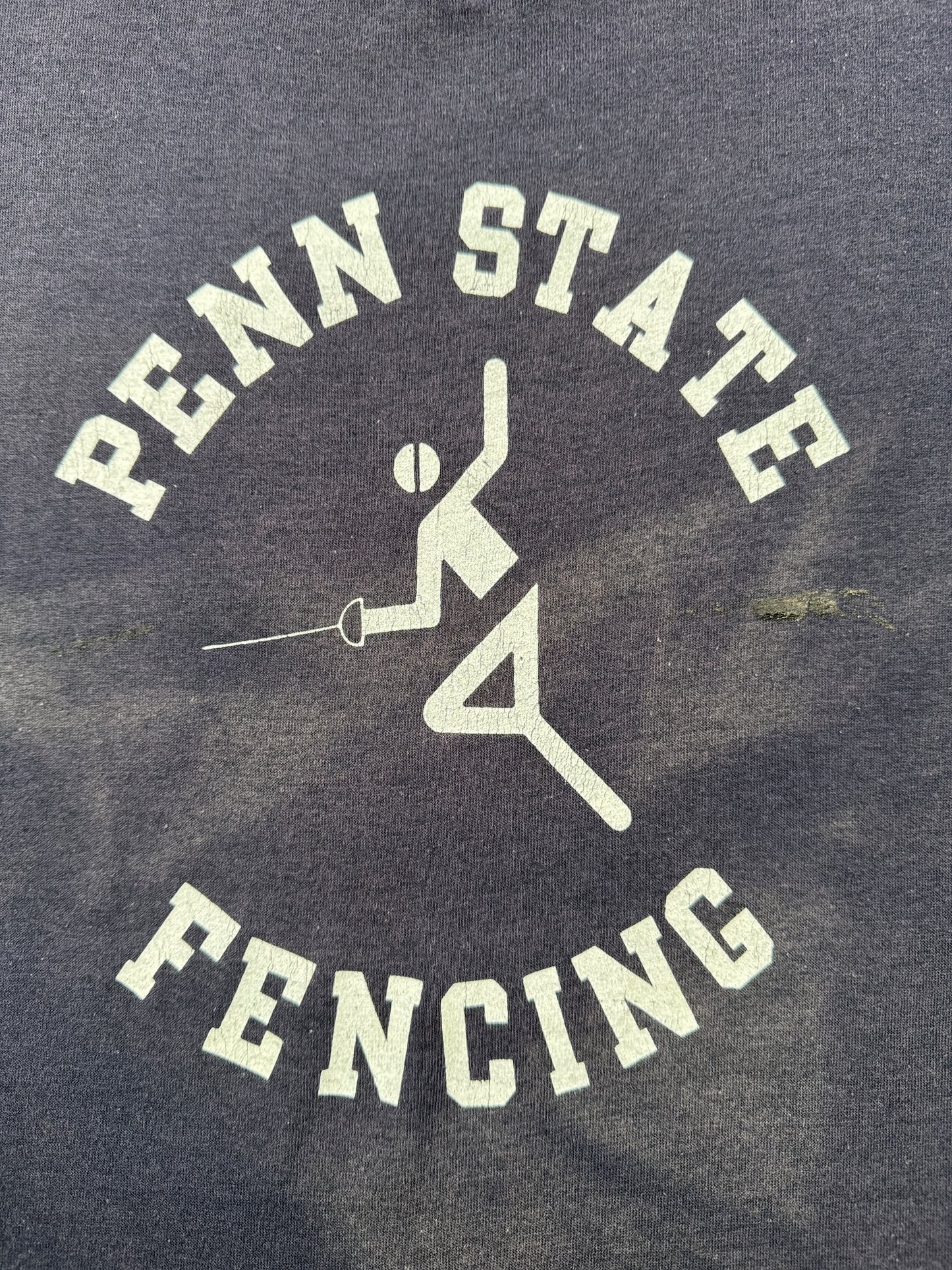 Graphic of Vintage Penn State Fencing Tee SZ L