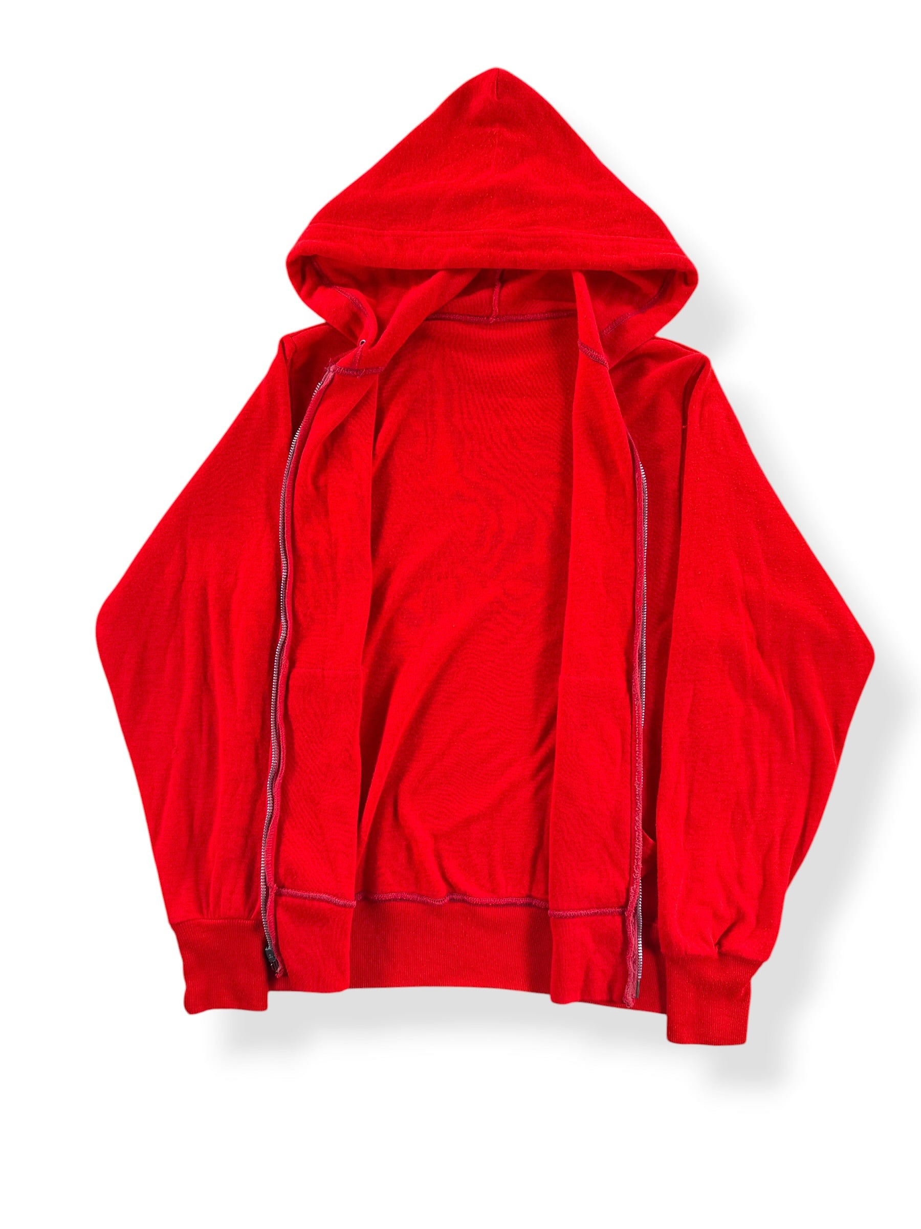 Inside of Vintage Red Zip Up Hoodie SZ XS