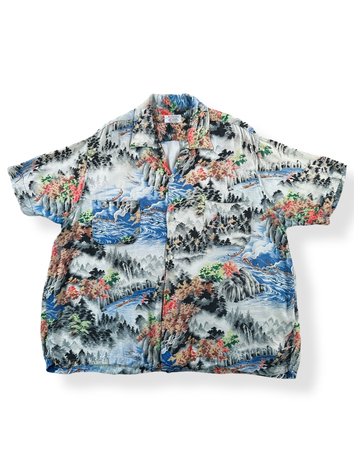 Front of Vintage Penney's Aloha Shirt SZ XL AS IS