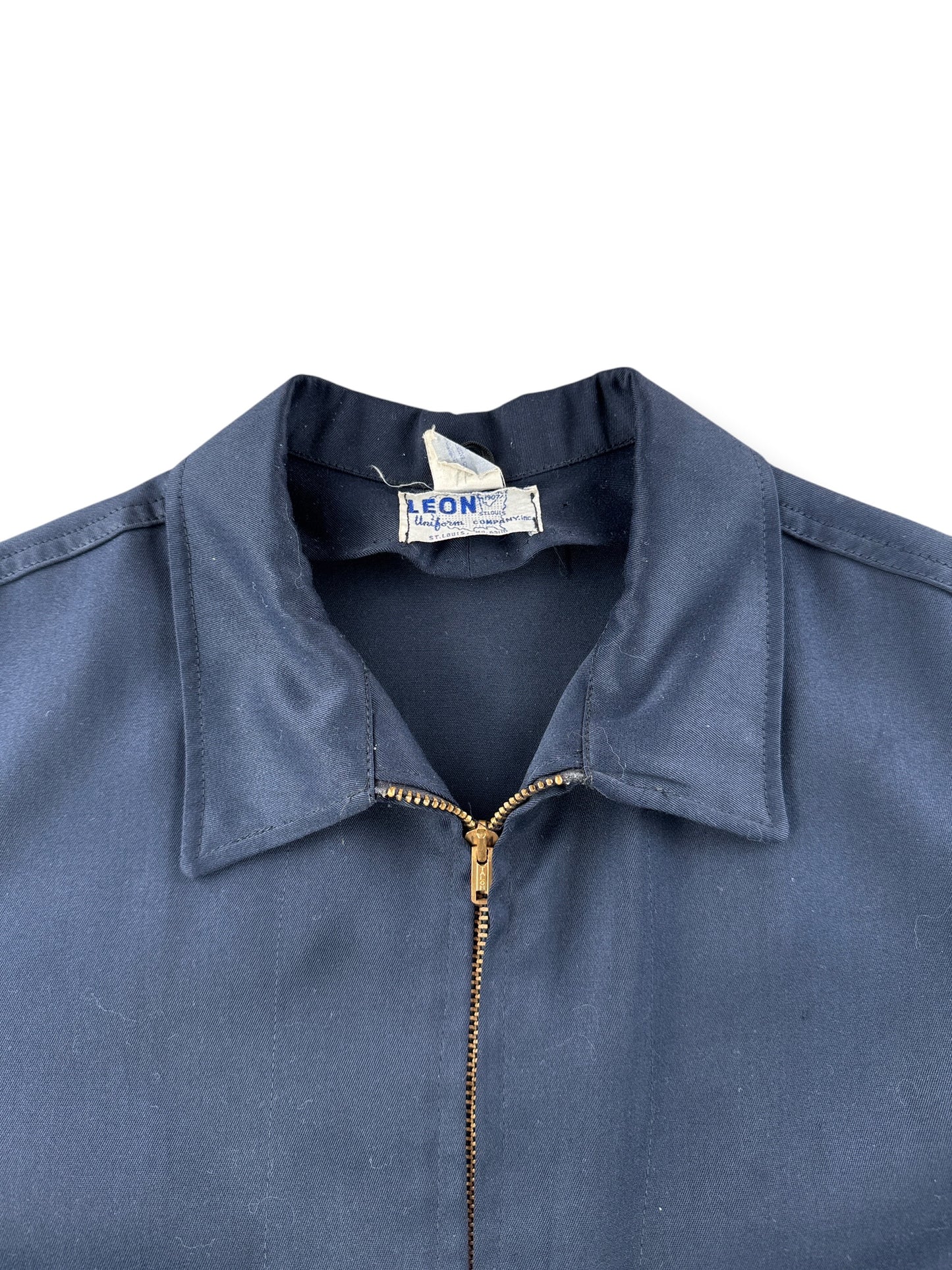 Collar on Vinage 1960s Leon Work Jacket SZ 44