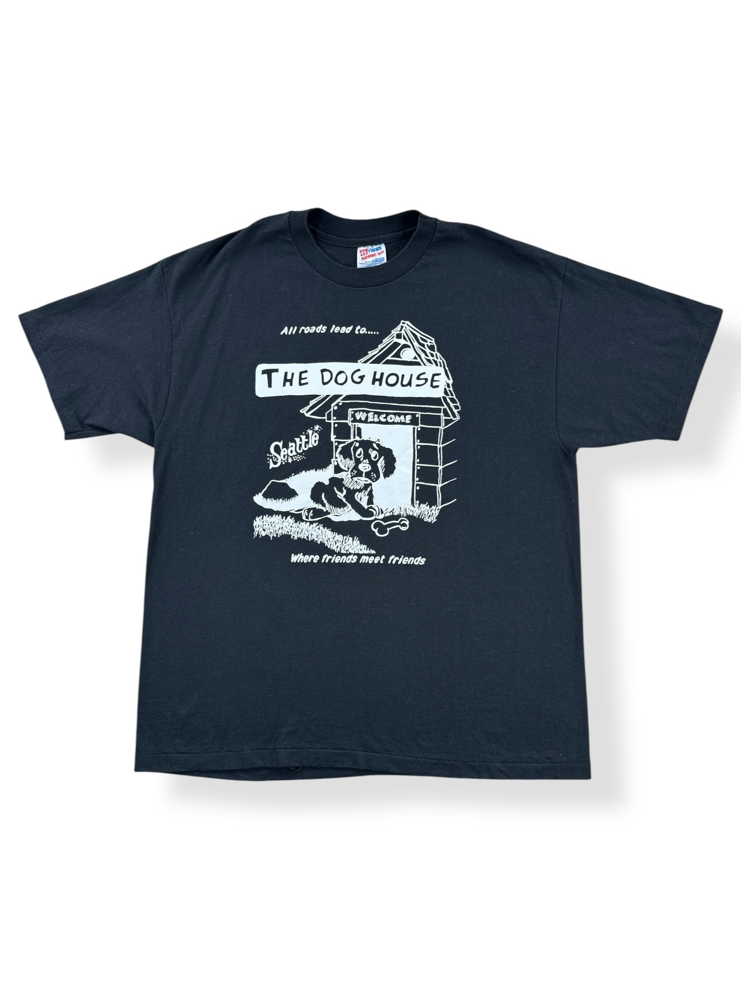 Front of Vintage The Dog House Seattle Tee SZ L