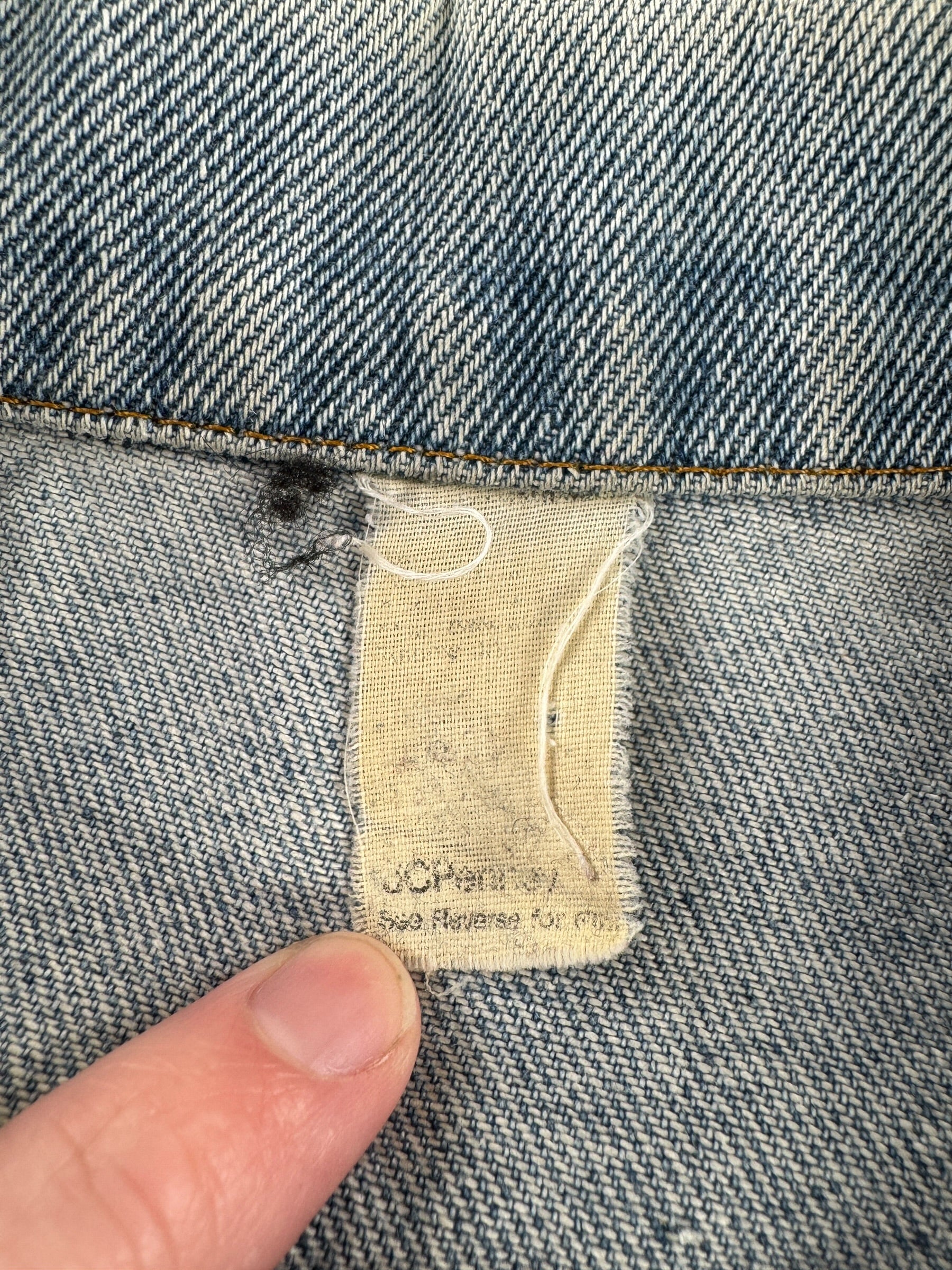 Tag on Vintage JCPenny Denim Trucker Jacket SZ M