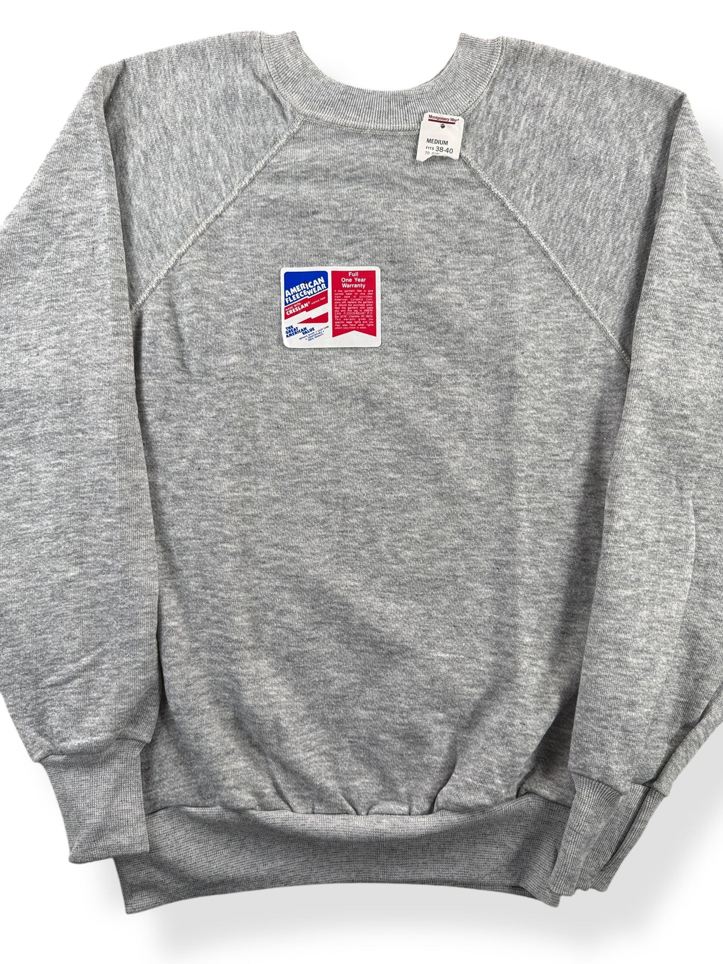 Front Close Up of Vintage NOS Sports Scene Crewneck SZ M (Fits S)