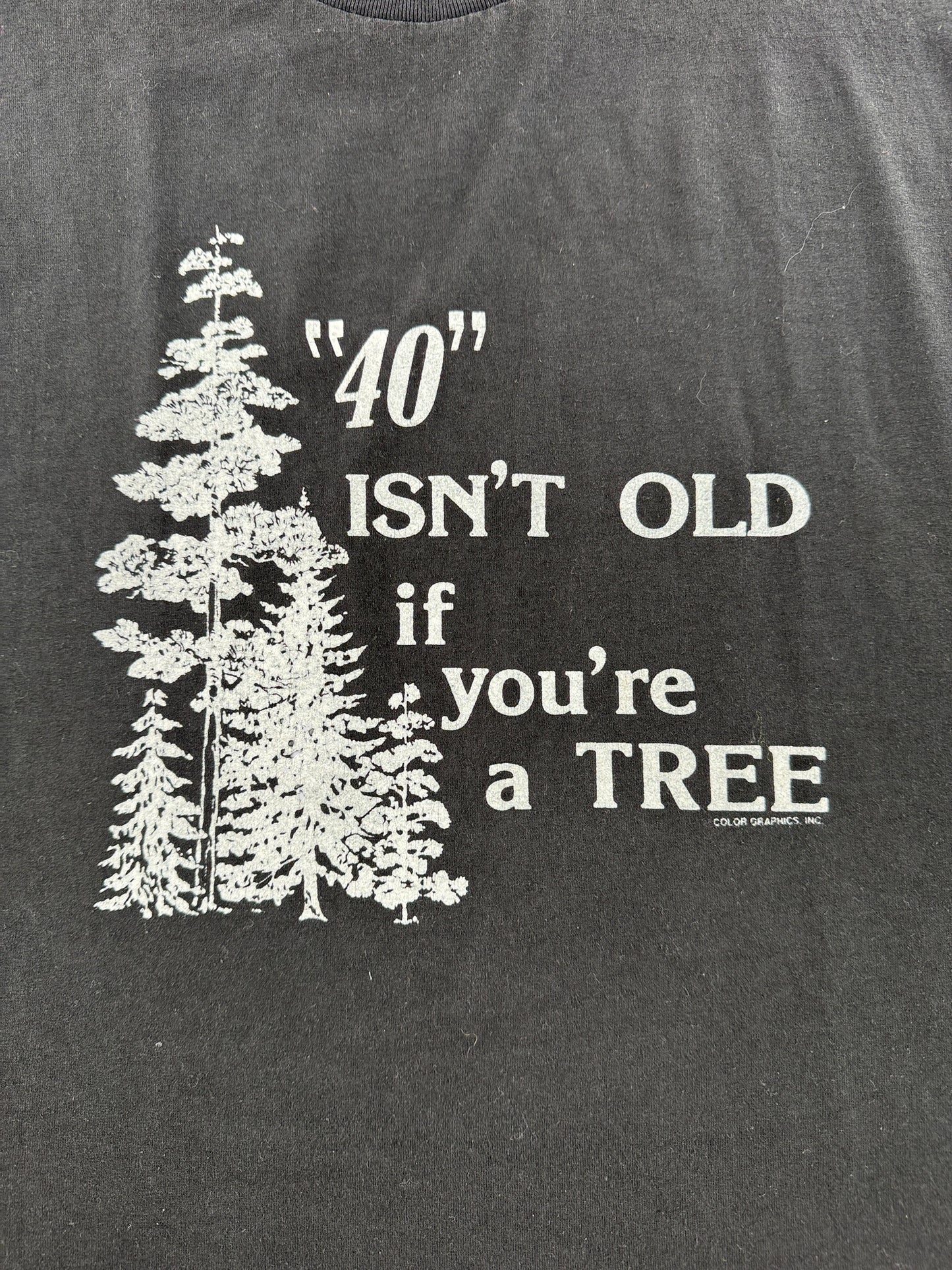 Graphic of Vintage 40 Isn't Old for a Tree Tee SZ XL