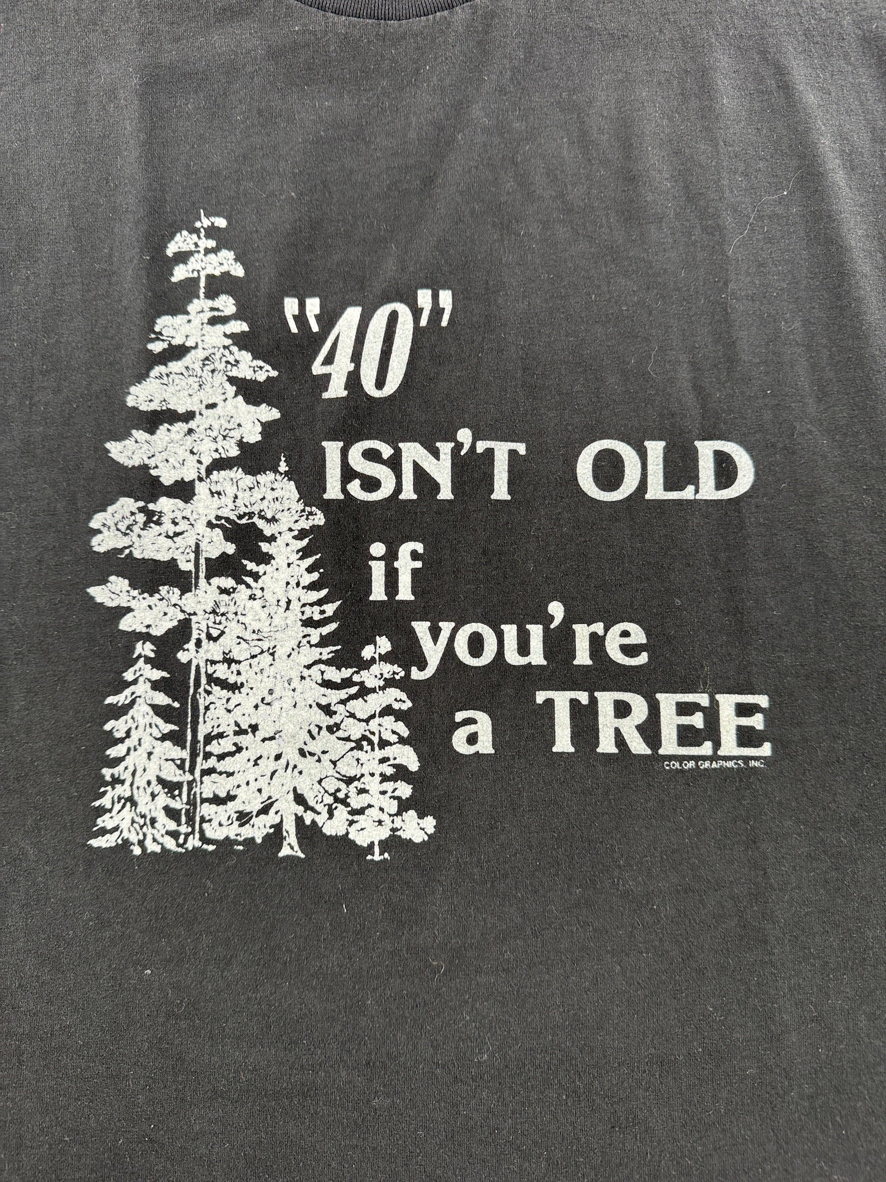 Graphic of Vintage 40 Isn't Old for a Tree Tee SZ XL