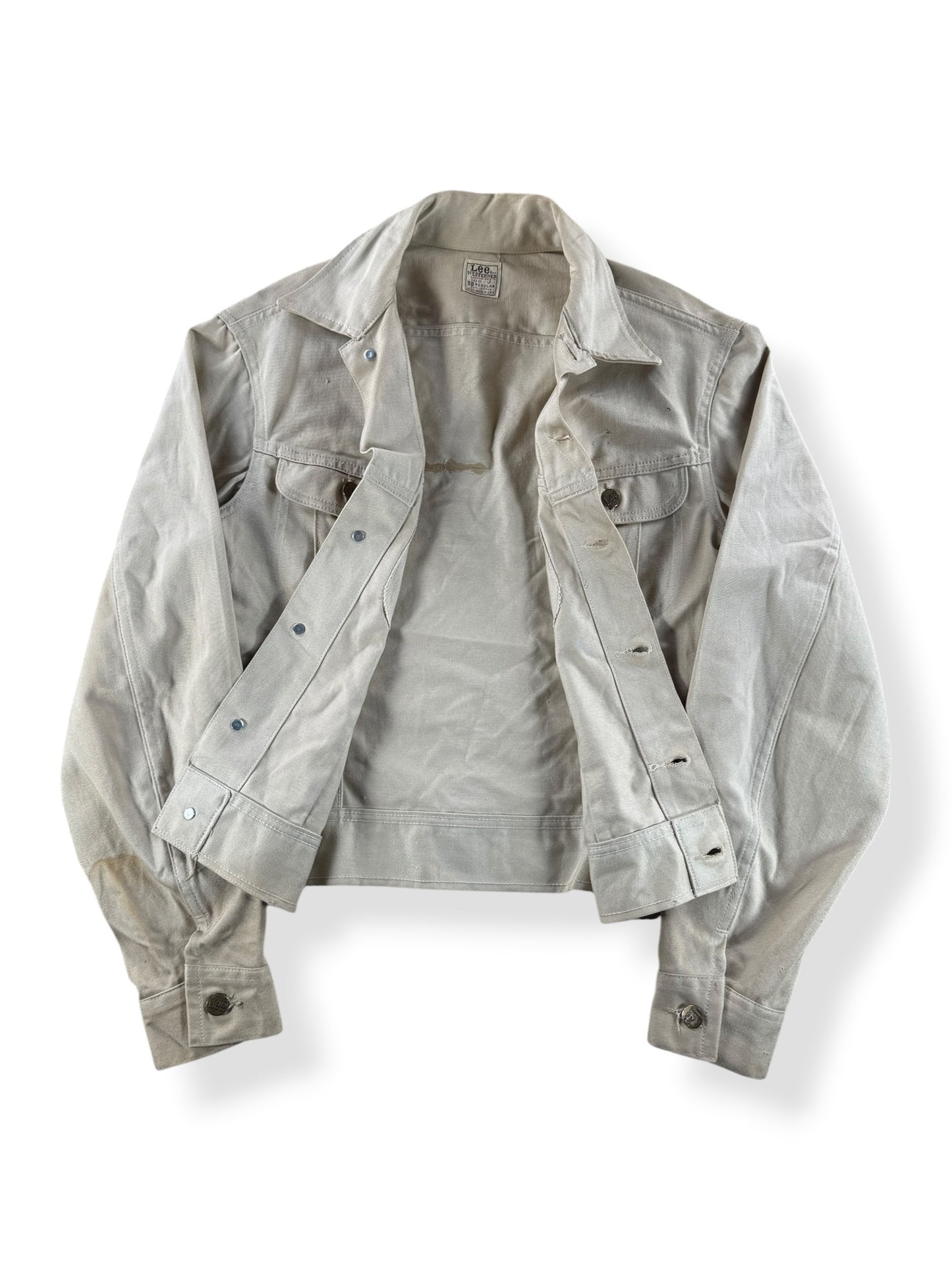 Inside of Vintage Repaired Lee Westerner Jacket SZ 38 - AS IS