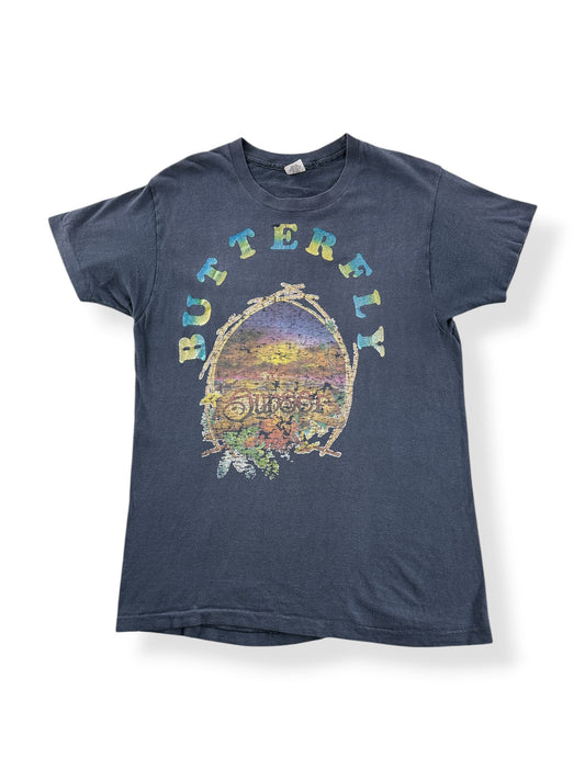 Front of Vintage Butterfly Sunset Heatpress Tee SZ M (Fits S)