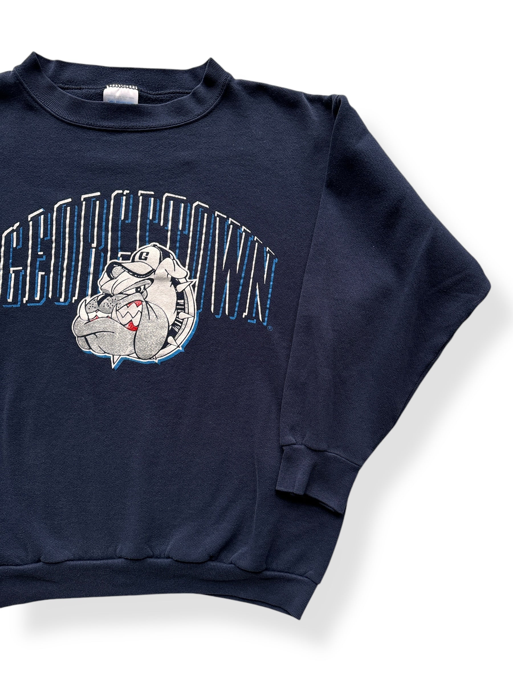 Front Left of Vintage Georgetown University Hoyas Crewneck SZ XL