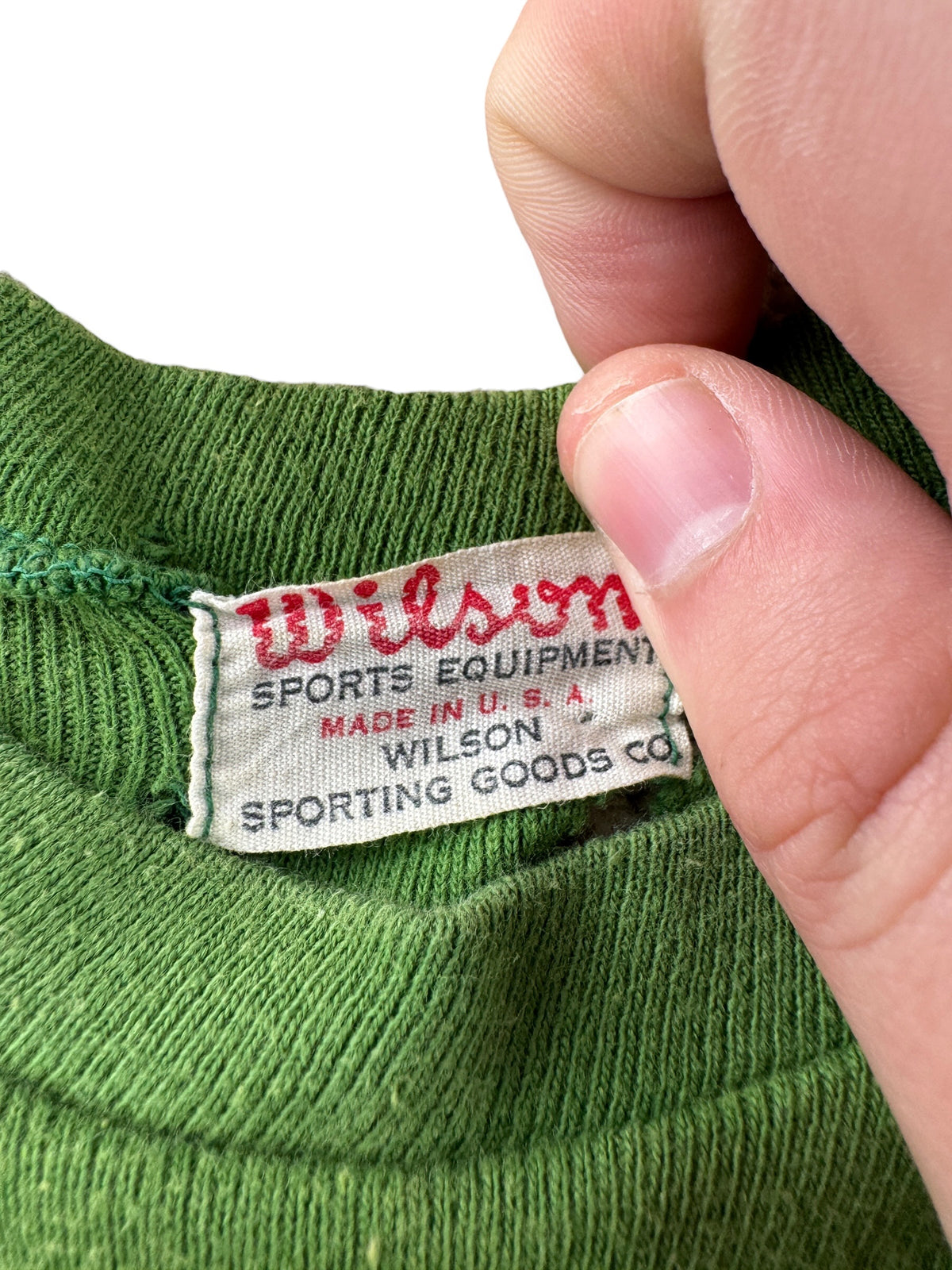 Wilson tag on Vintage 50s Wilson WSU Stenciled Tank Top SZ S