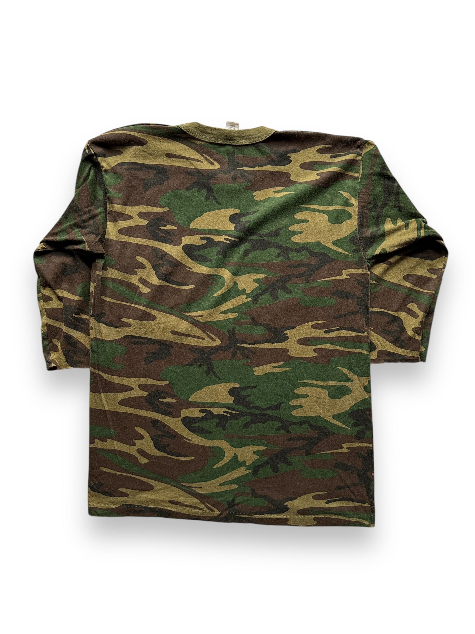 back of Vintage Camo 3/4 Sleeve Shirt XL