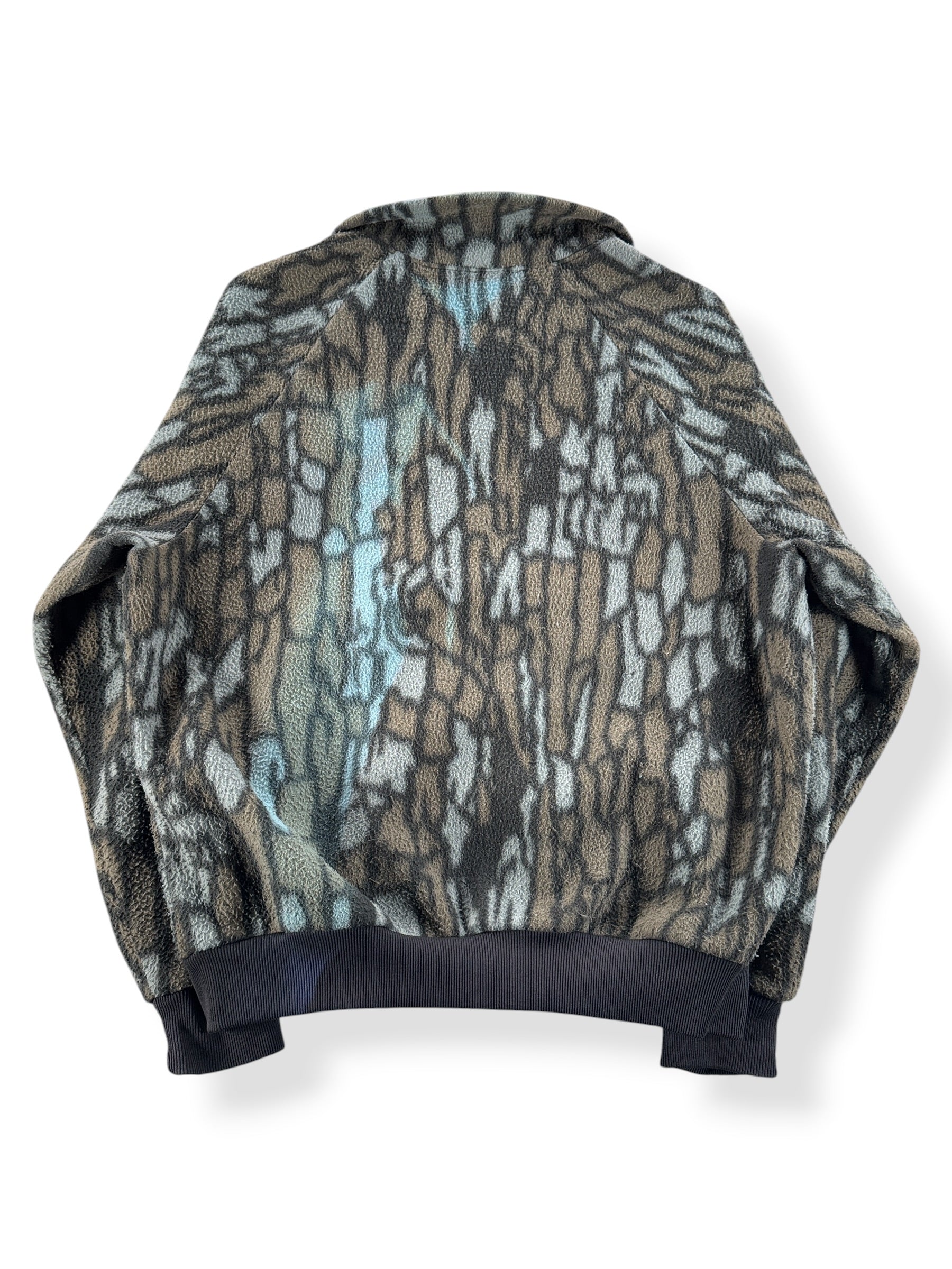 Back of Vintage Tre Camo Fleece Pullover Jacket SZ M