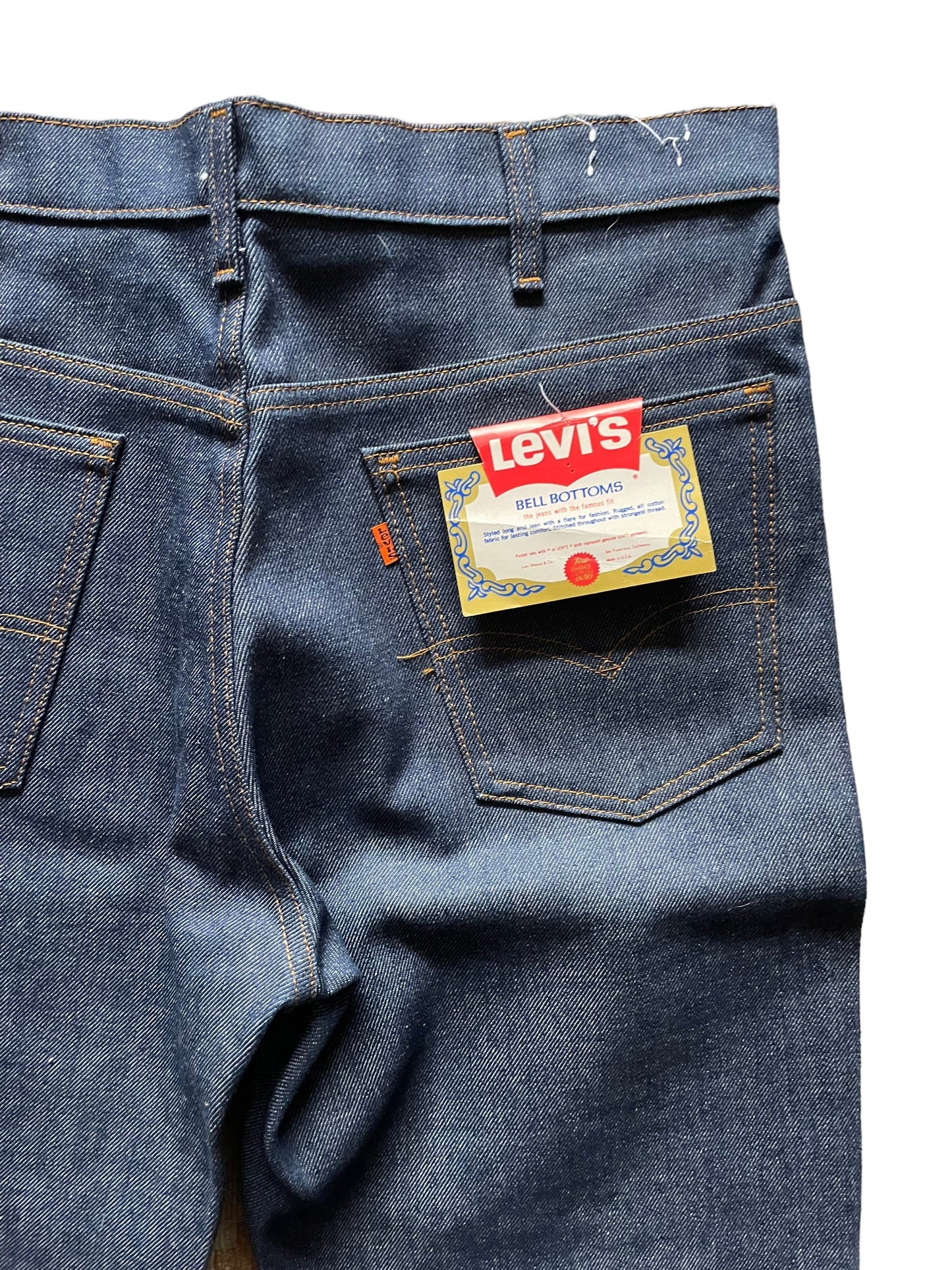 Back right pocket of Vintage NOS Levi's 646 Bell Bottoms 36x32 | True Vintage Levi's | Barn Owl Vintage Seattle