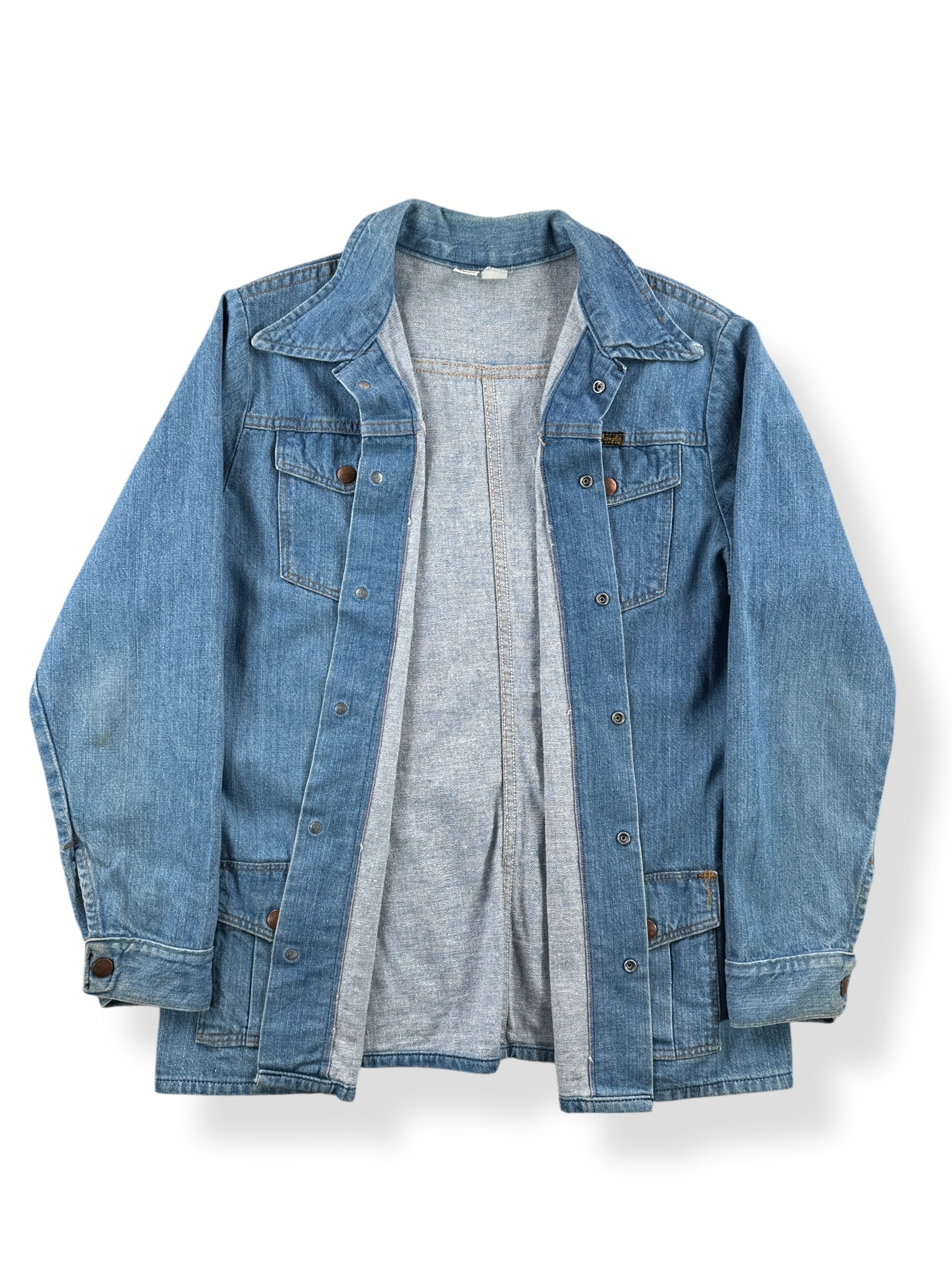 Inside of Vintage Wrangler Denim Shacket SZ L AS IS (Fits M)