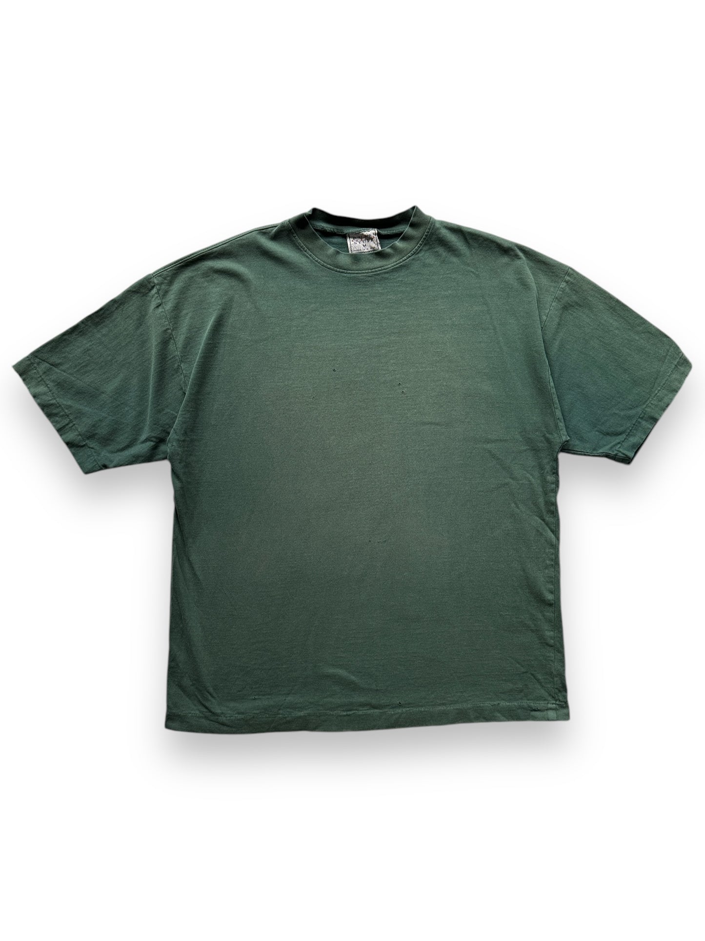 front of Vintage Green Blank Tee Shirt SZ L