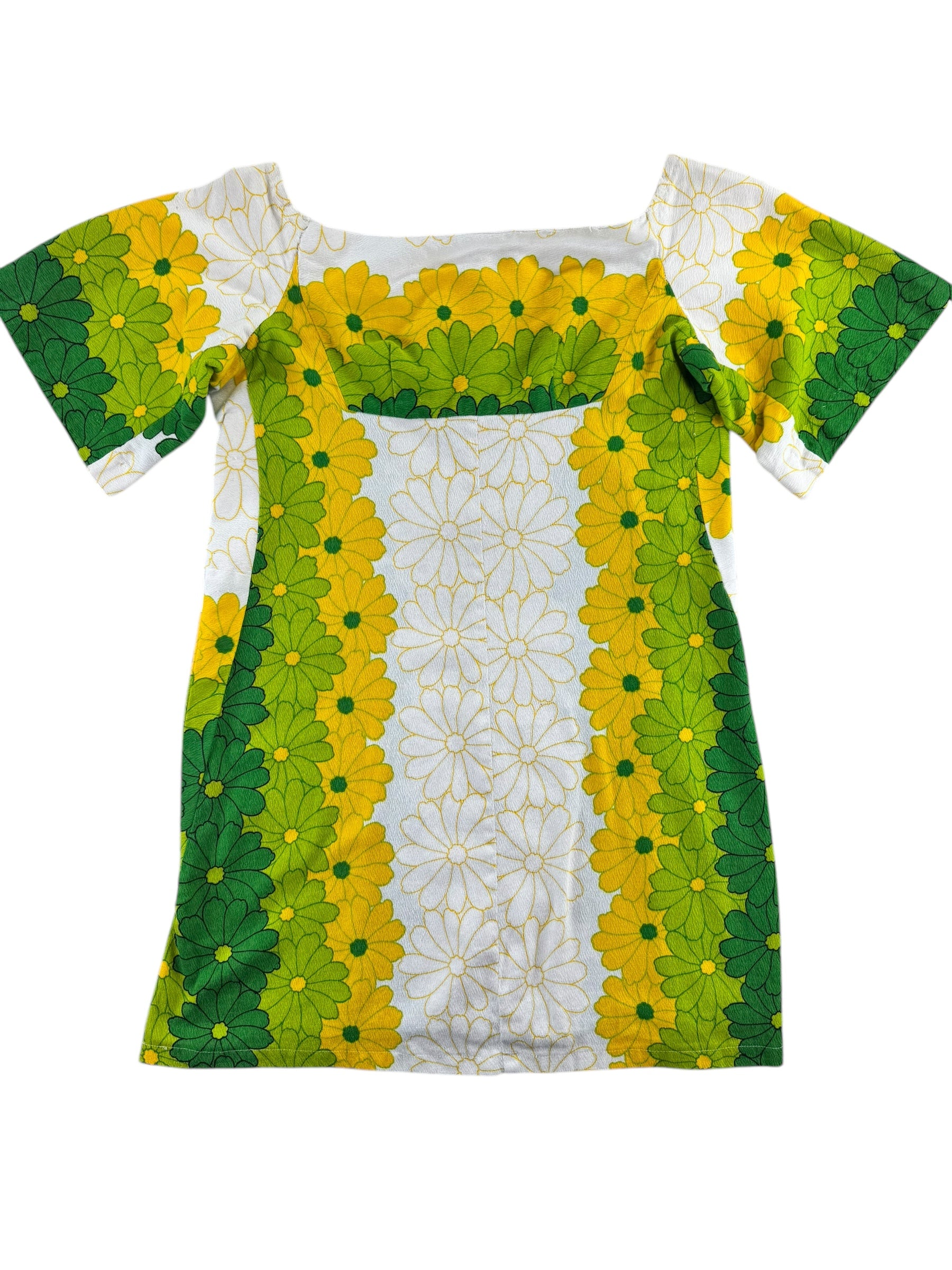 Front view of 1960s Ui-Maikai Hawaiian Mini Dress L