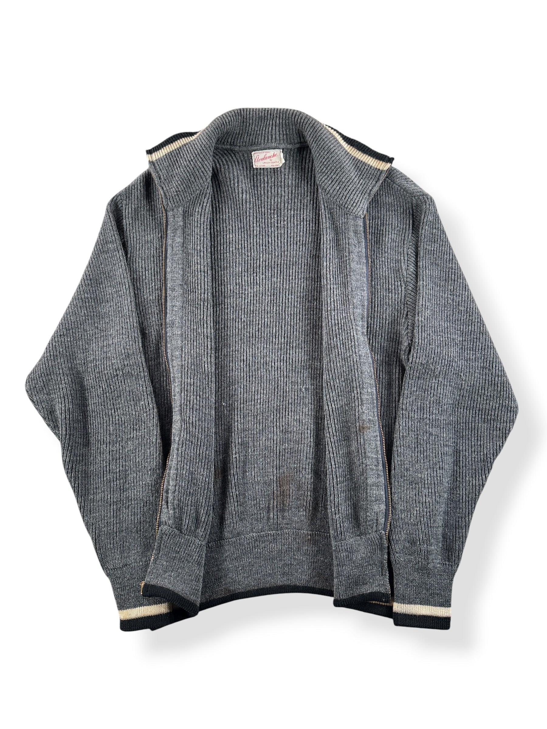 Inside of Vintage Avalanche Zip Up Cardigan SZ L (Fits M)