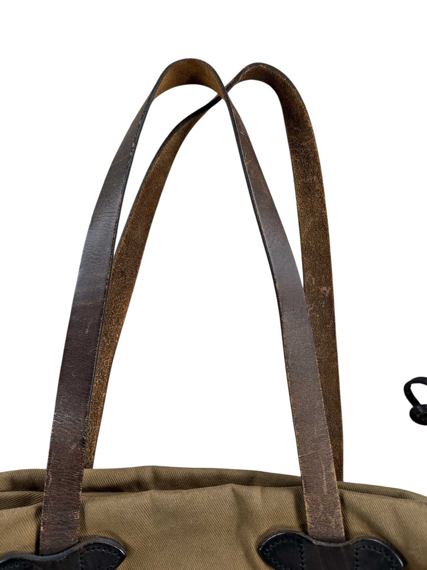 Alternate Strap View on Vintage Talon Era Filson Rugged Twill Zippered Tote