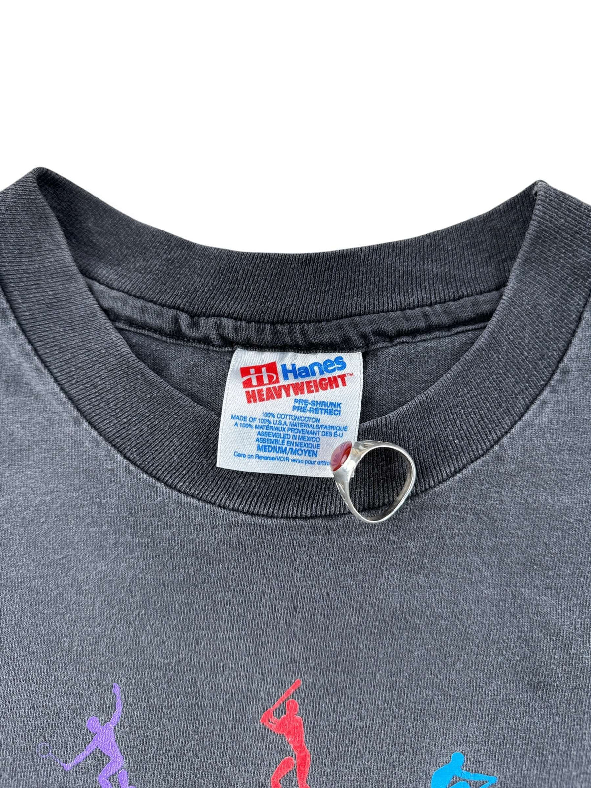 Tag on Vintage 1996 Olympics Faded Black Tee SZ M
