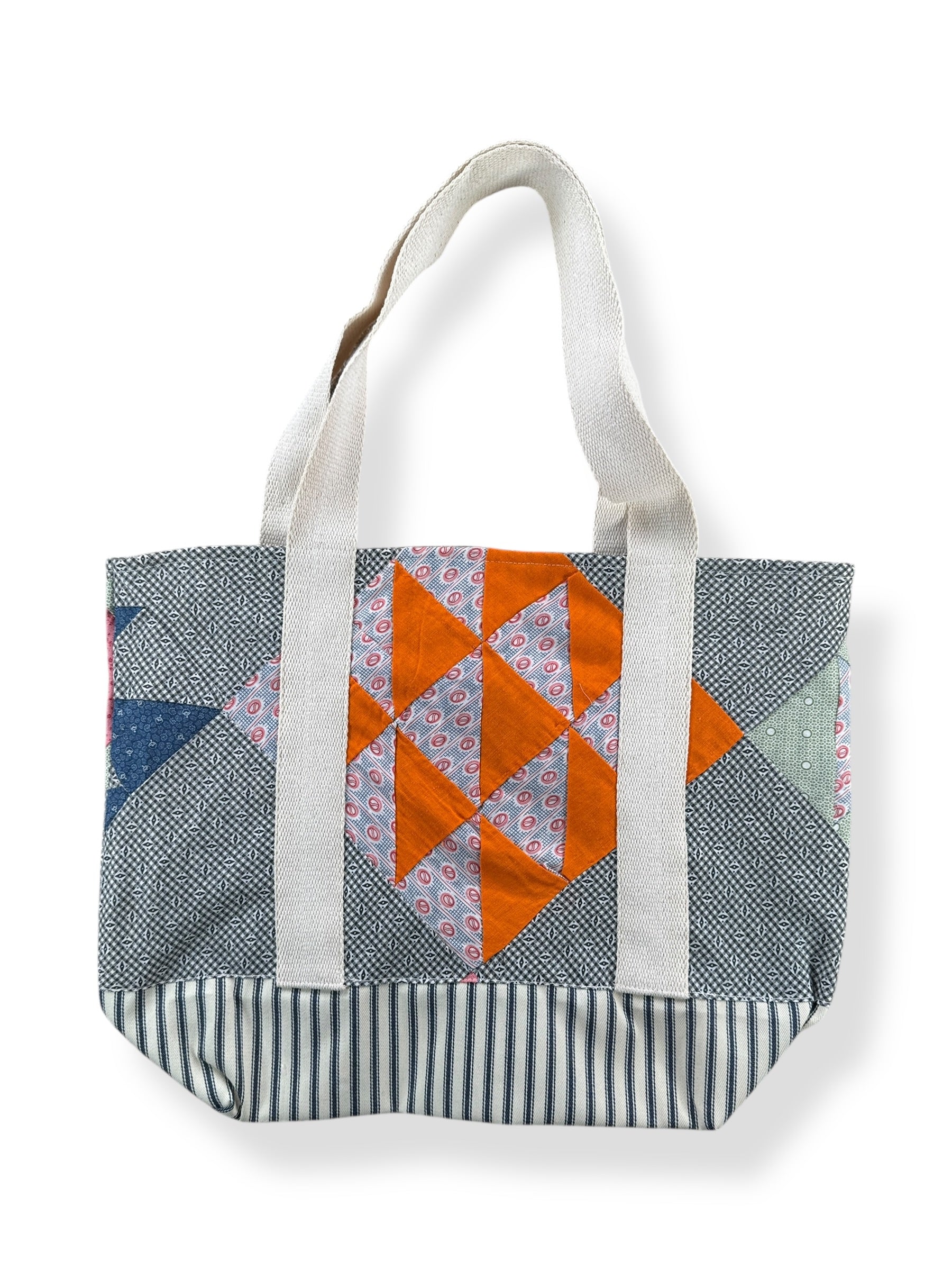 Side B of Archive Craft X Barn Owl Vintage Quilt Tote Bag