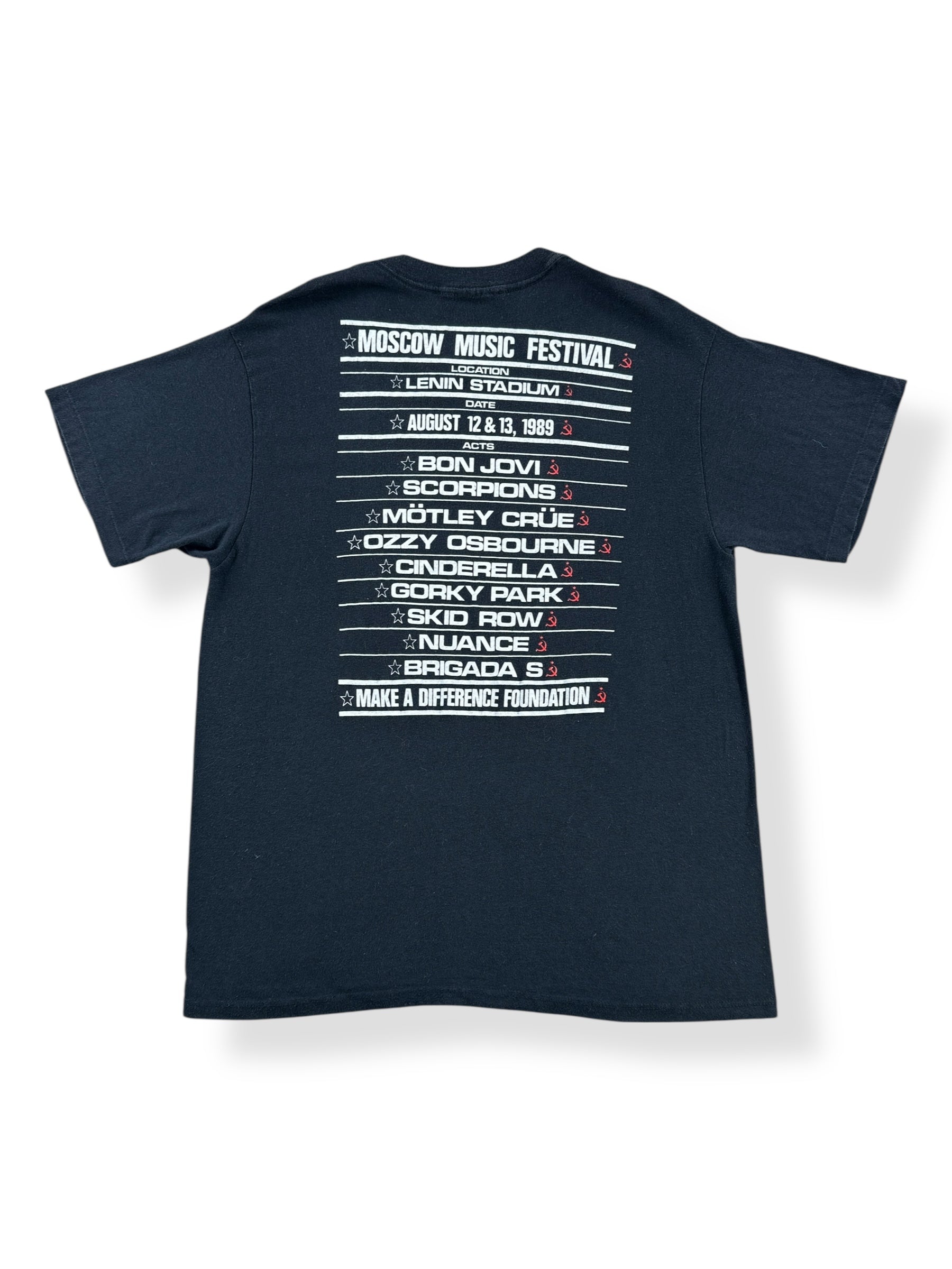 Back of Vintage 1989 Moscow Music Fest Tee SZ XL