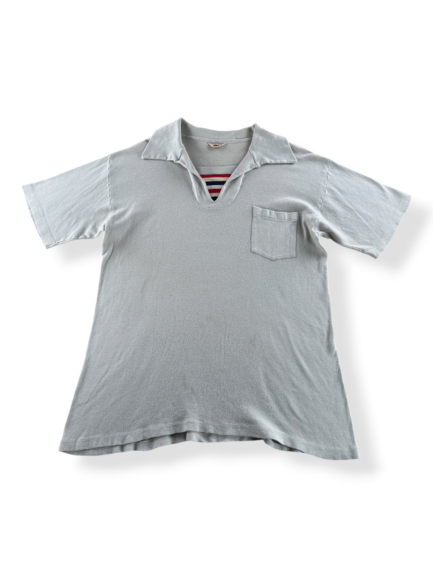 Front Of Vintage 40s Cotton Polo Shirt SZ L (Fits M)