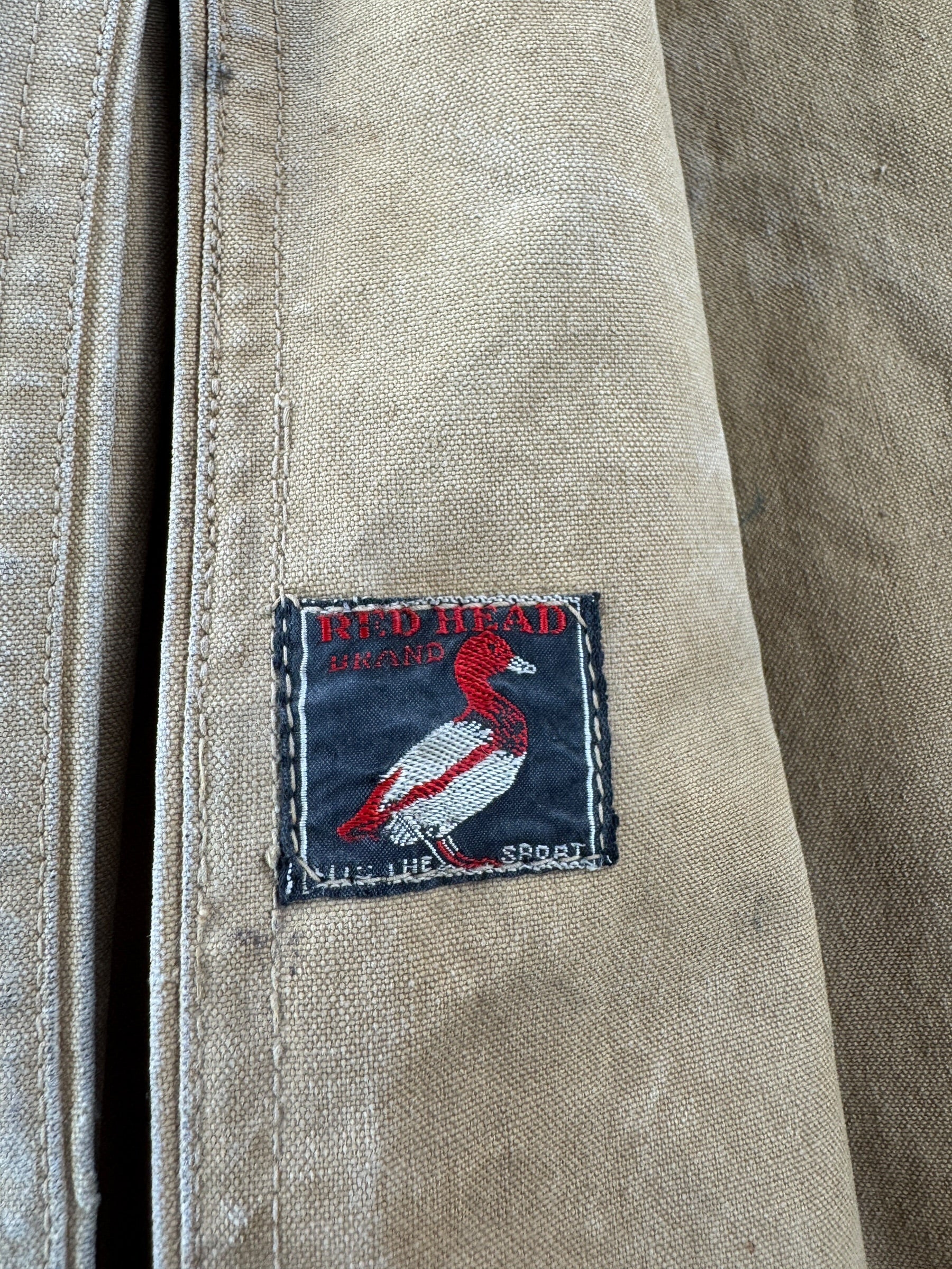 Label on Vintage 40s Era Hunting Jacket SZ M