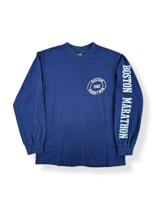 Front of Vintage 1983 Boston Marathon Longsleeve Tee SZ M (Fits S)