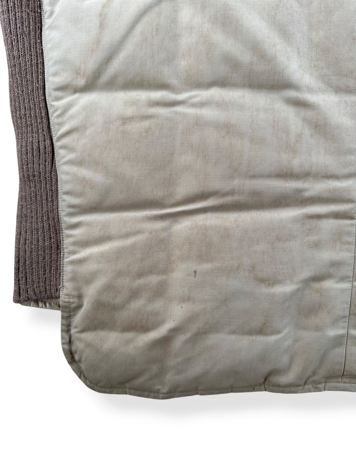 Staining on back of Vintage Eddie Bauer Sun Down Label Vest SZ 44 AS IS