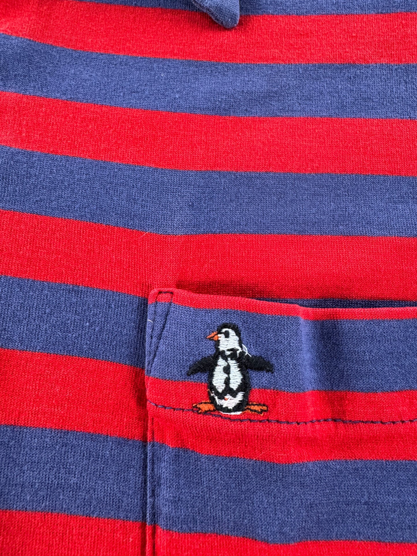 Embroidery on Vintage Grand Slam Striped Polo SZ L (Fits M)