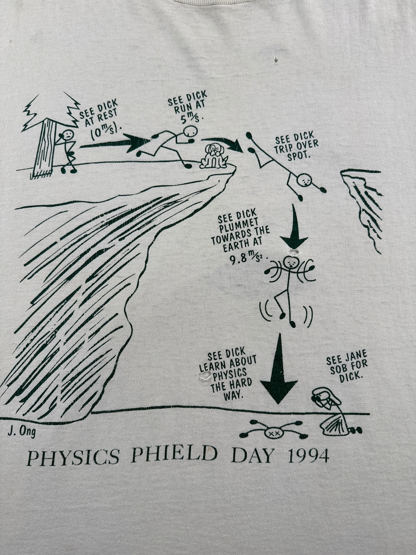 Graphic on Vintage Physics Phield Day Thrasher Tee SZ XL