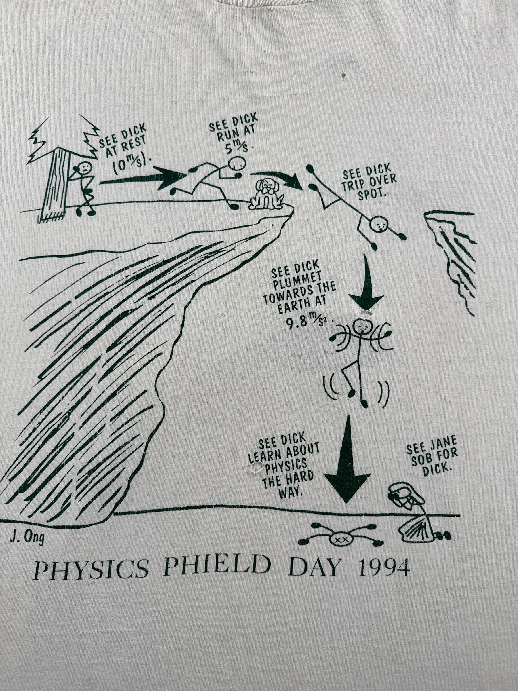 Graphic on Vintage Physics Phield Day Thrasher Tee SZ XL