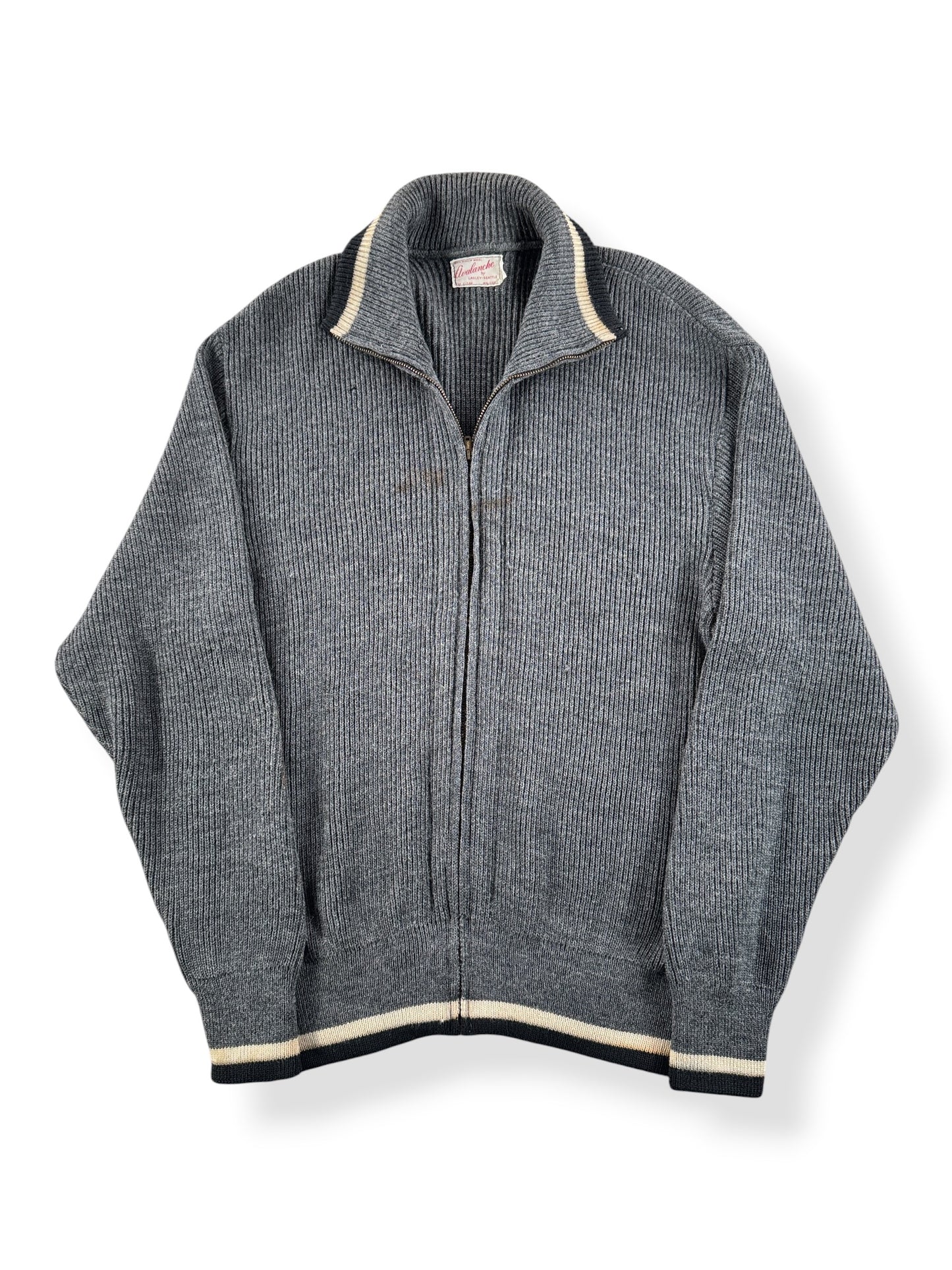 Front of Vintage Avalanche Zip Up Cardigan SZ L (Fits M)