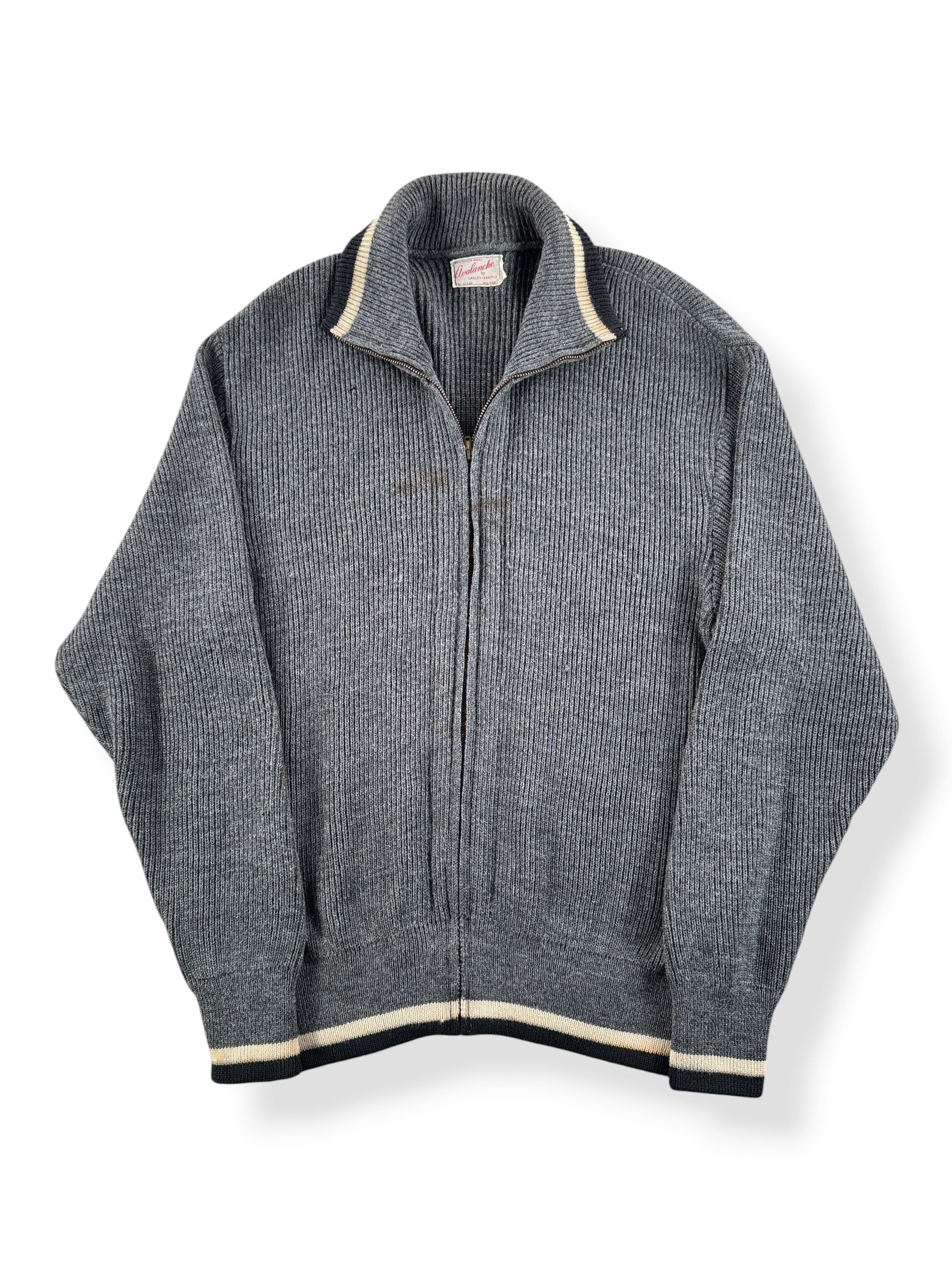Front of Vintage Avalanche Zip Up Cardigan SZ L (Fits M)