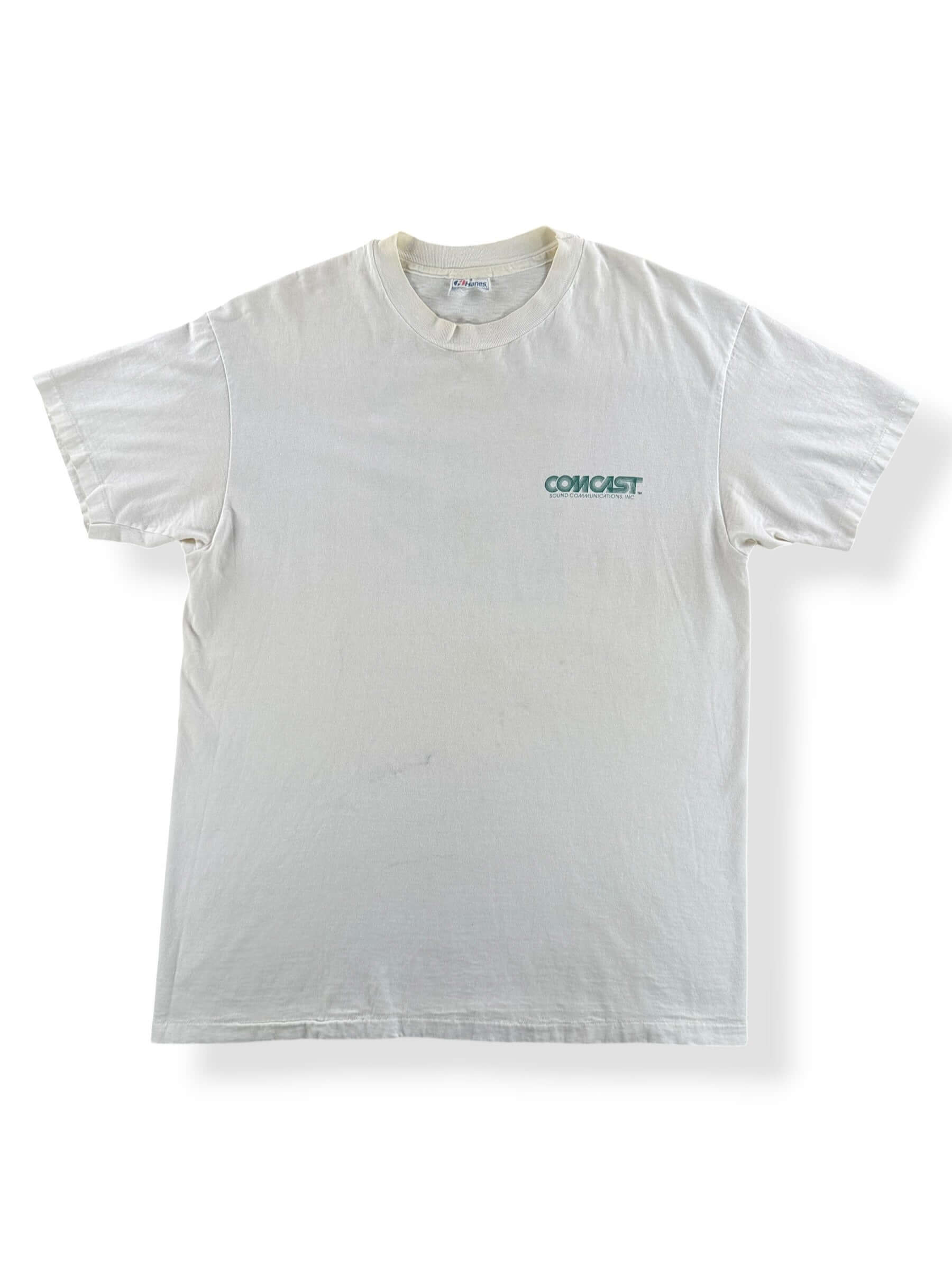 Front of Vintage Comcast I Survived The '91 Meridian Fire Tee SZ L