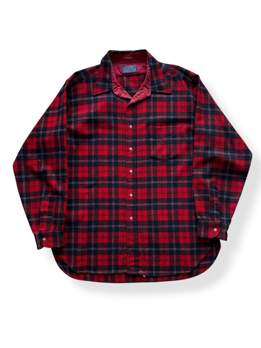 Front of Vintage Red And Black Pendleton Flannel SZ XL